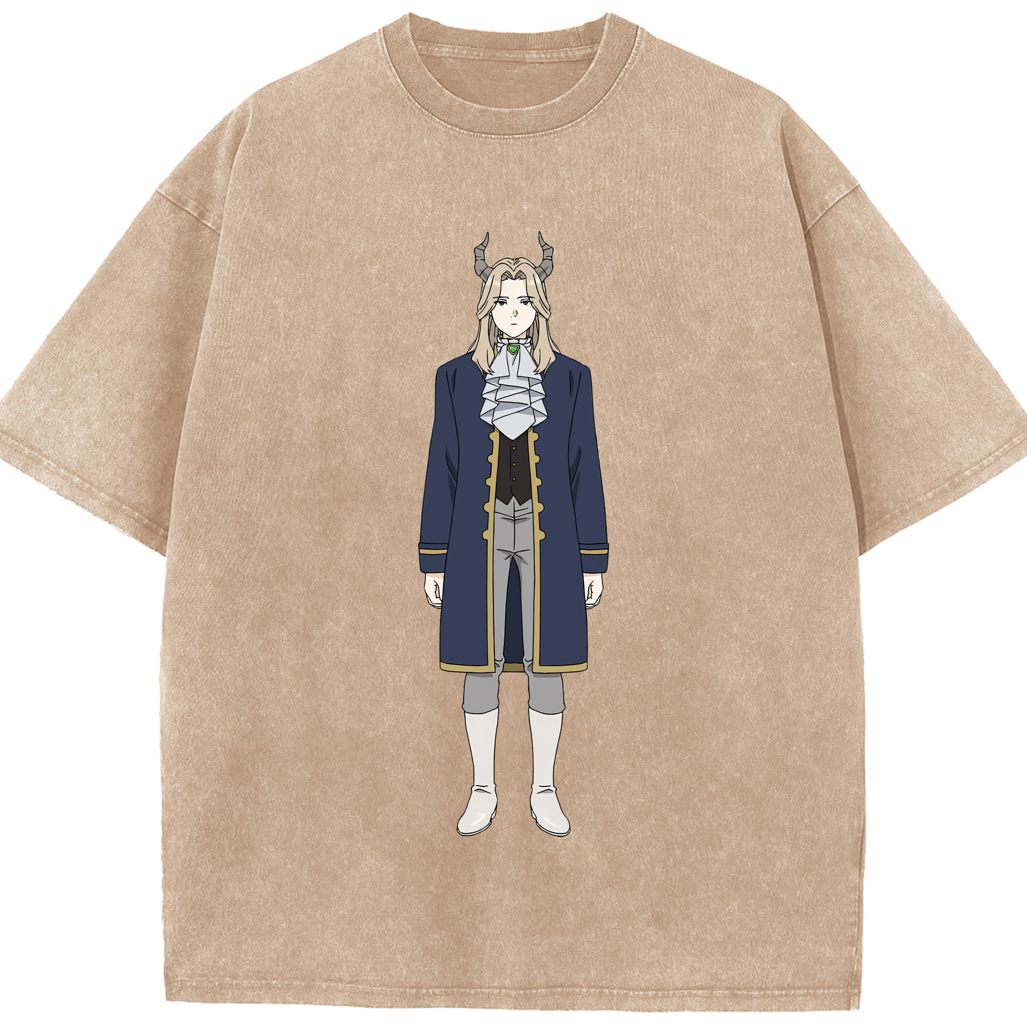 （画像用） 葬送のフリーレン Frieren 綿100% ヴィンテージ風 半袖Tシャツ（フロントプリント）