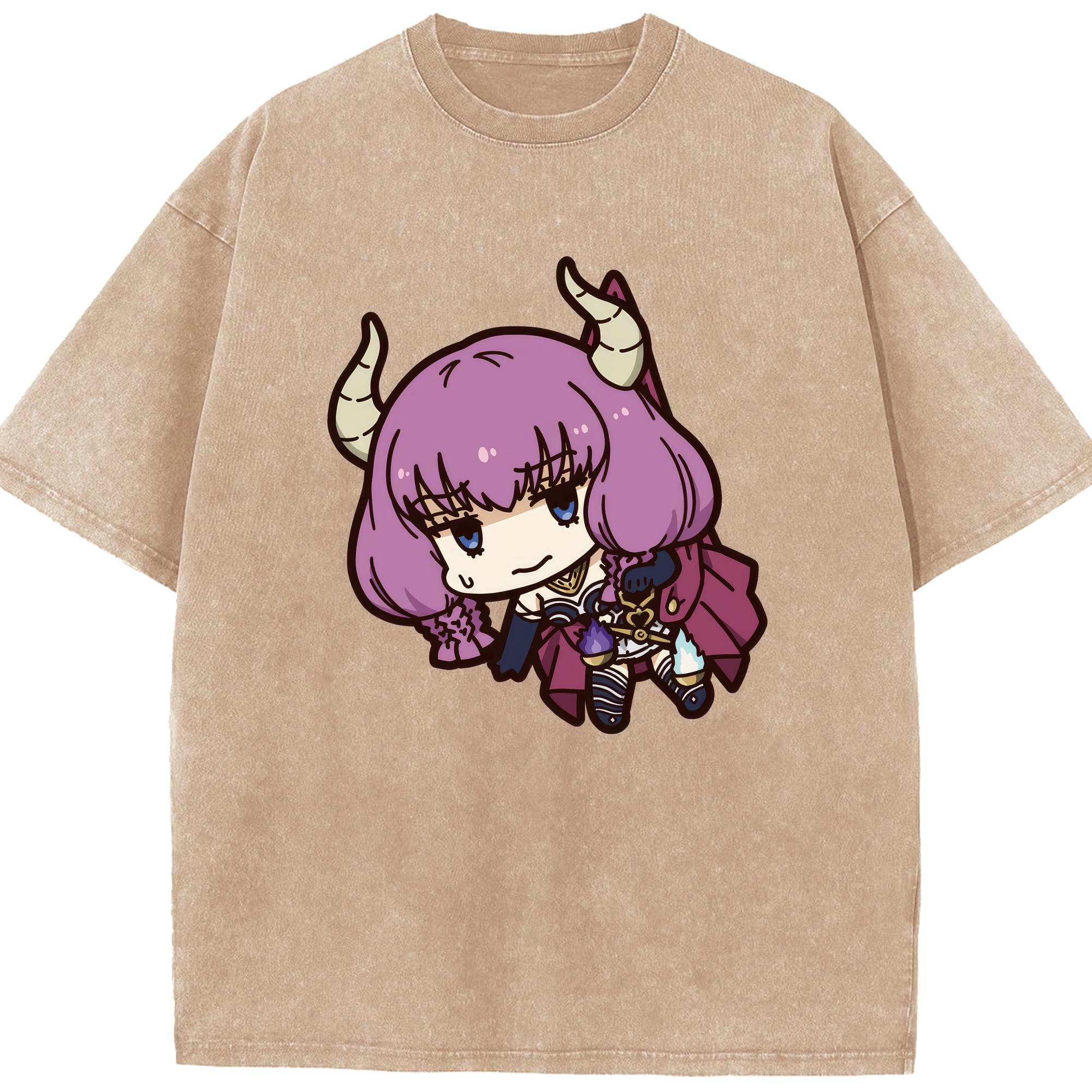 （画像用） 葬送のフリーレン Frieren 綿100% ヴィンテージ風 半袖Tシャツ（フロントプリント）
