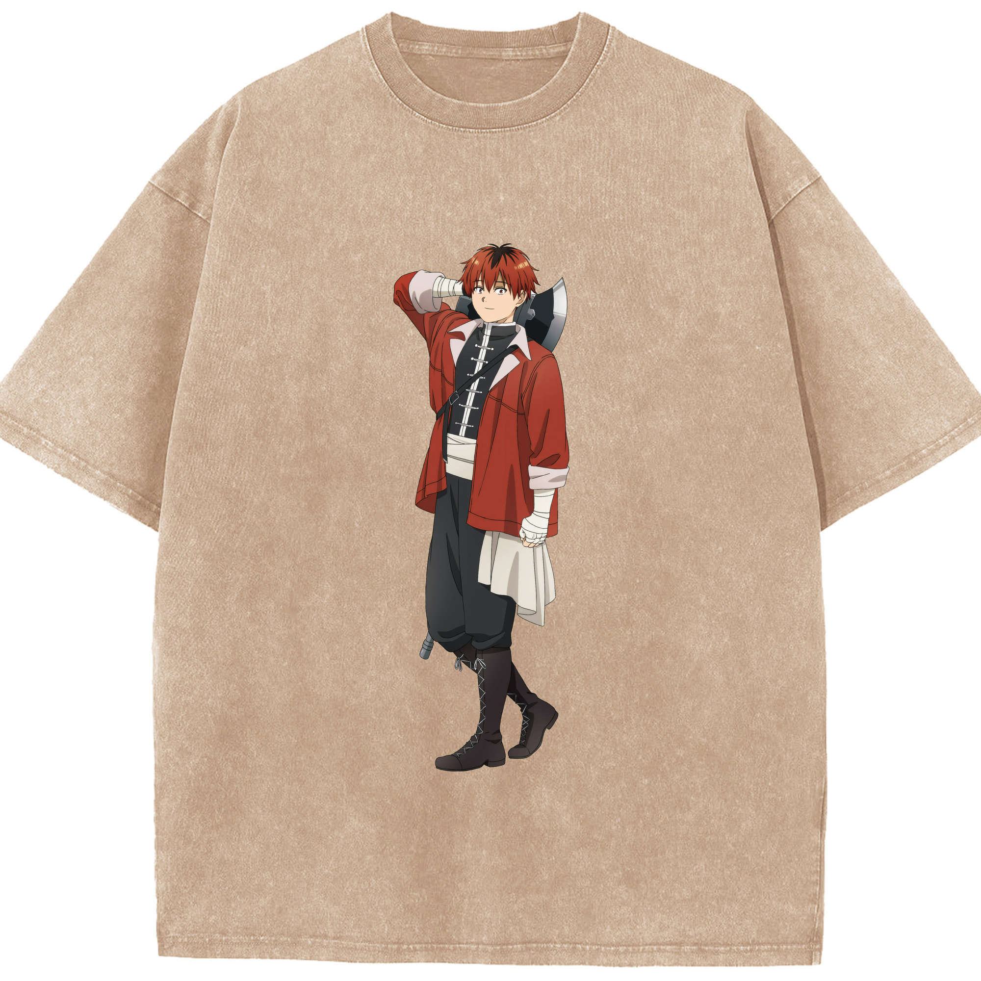 （画像用） 葬送のフリーレン Frieren 綿100% ヴィンテージ風 半袖Tシャツ（フロントプリント）