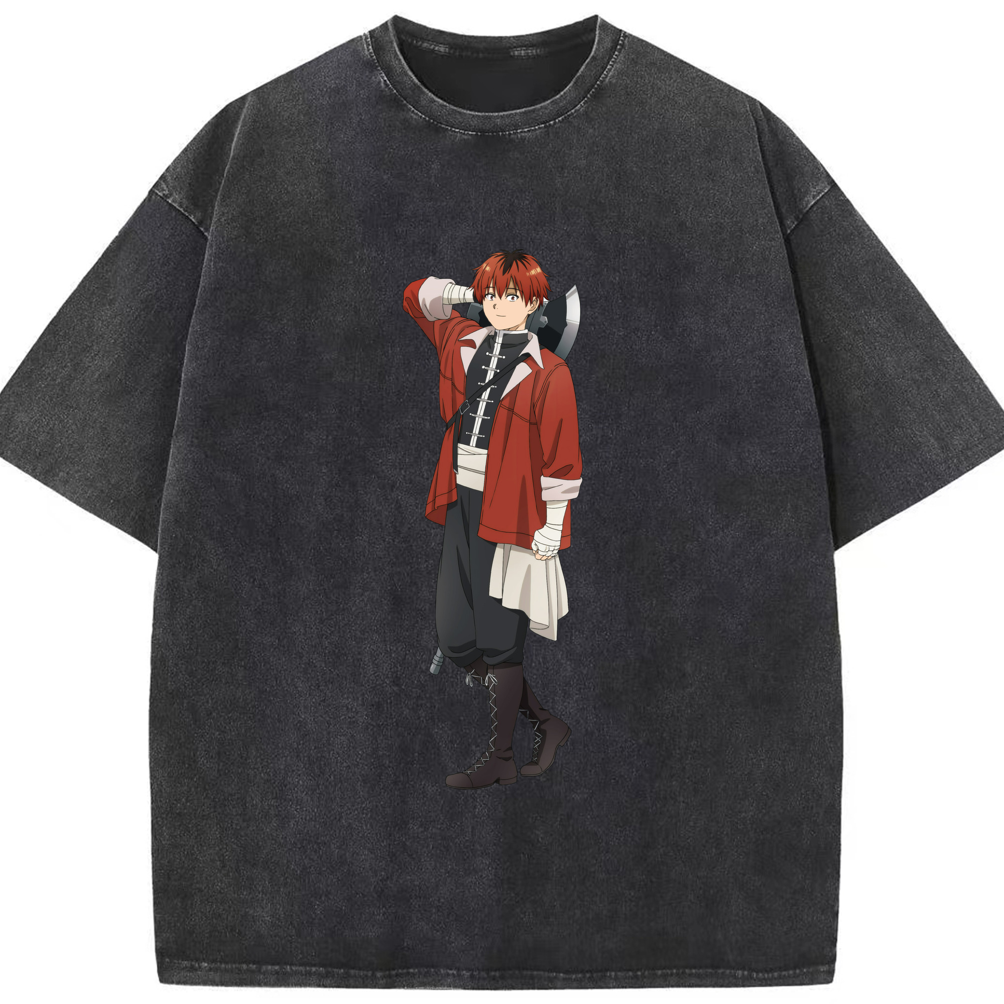 （画像用） 葬送のフリーレン Frieren 綿100% ヴィンテージ風 半袖Tシャツ（フロントプリント）