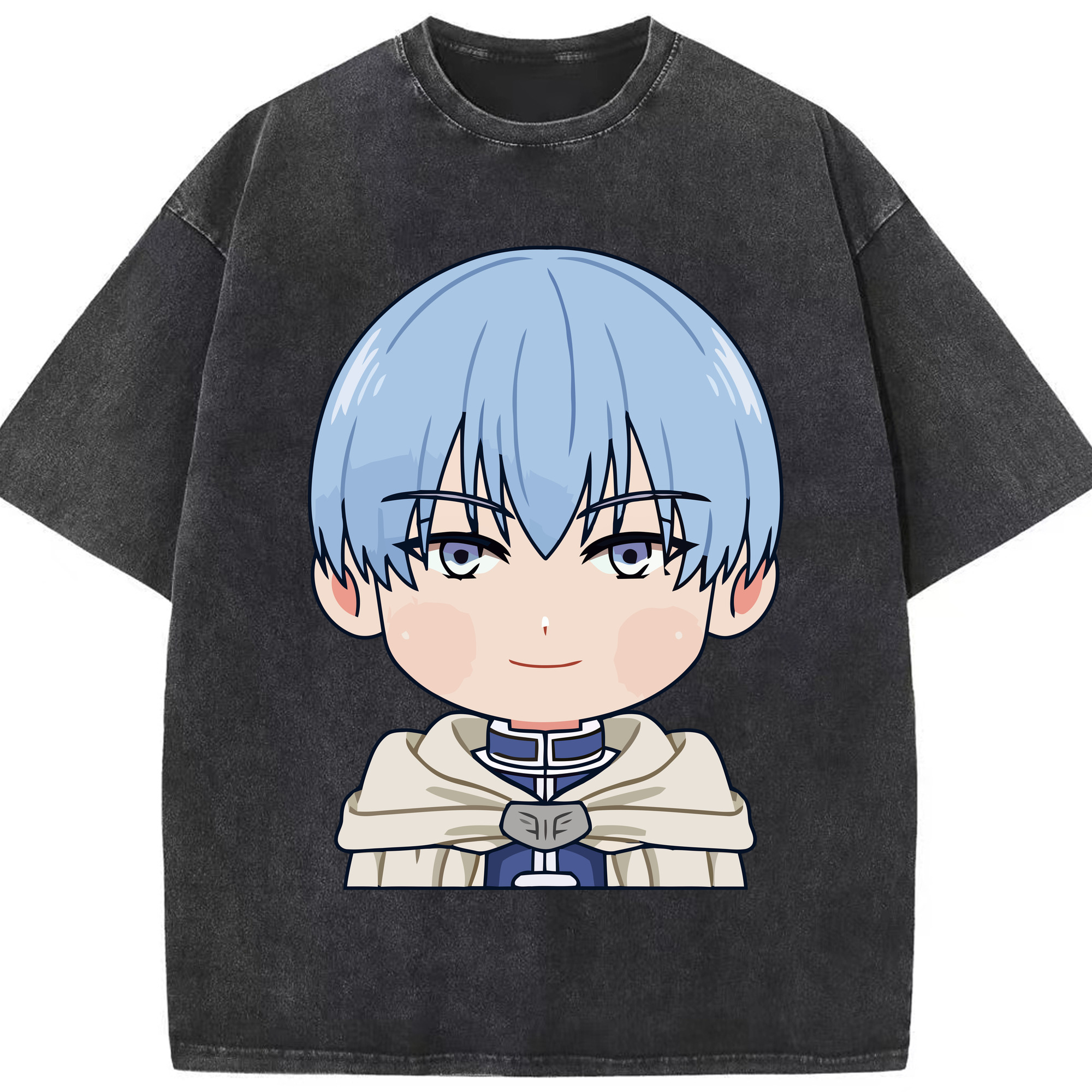 （画像用） 葬送のフリーレン Frieren 綿100% ヴィンテージ風 半袖Tシャツ（フロントプリント）