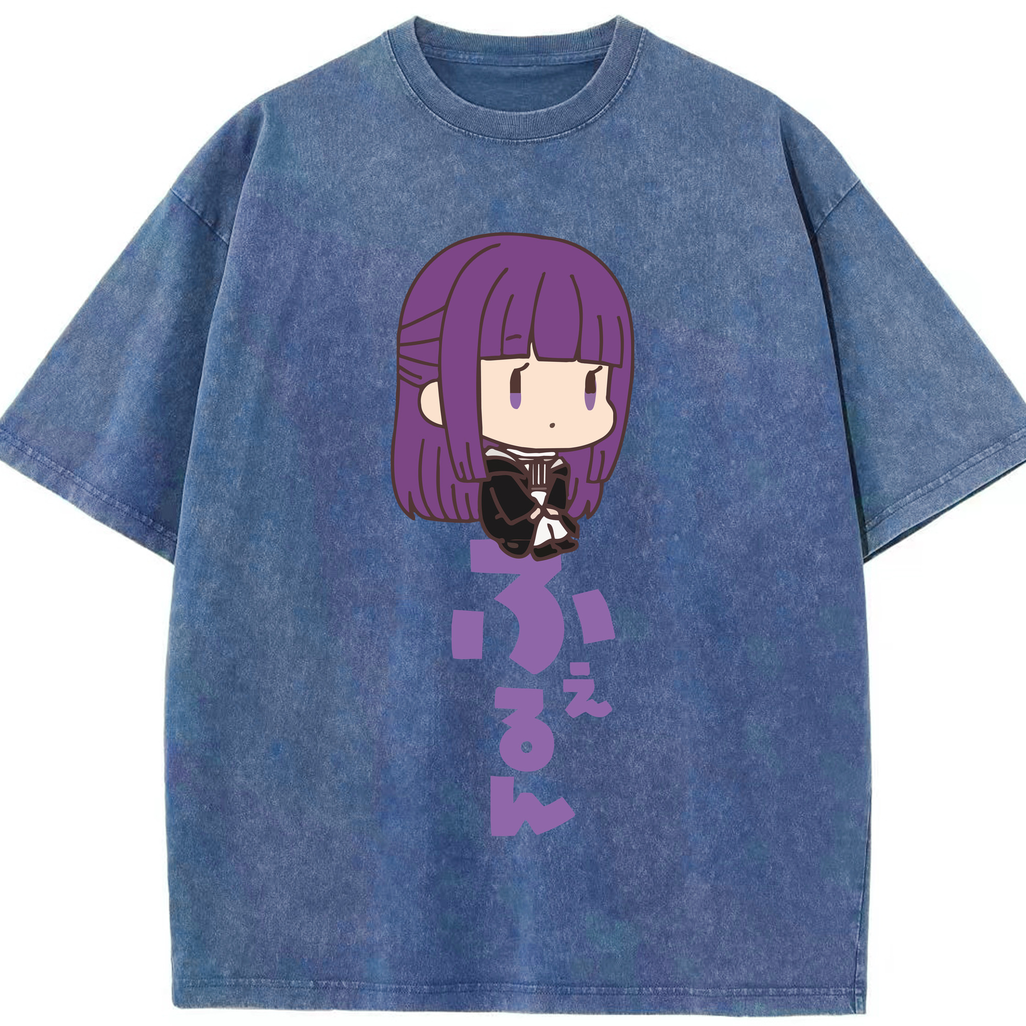 （画像用） 葬送のフリーレン Frieren 綿100% ヴィンテージ風 半袖Tシャツ（フロントプリント）