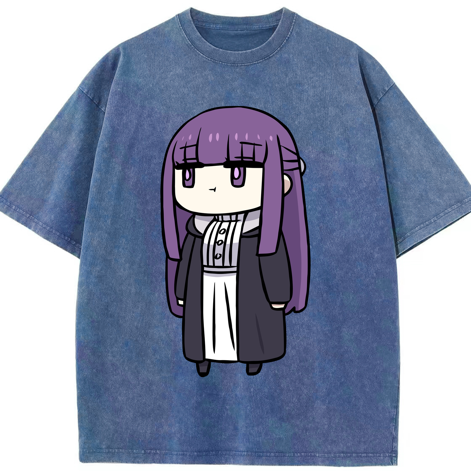 （画像用） 葬送のフリーレン Frieren 綿100% ヴィンテージ風 半袖Tシャツ（フロントプリント）