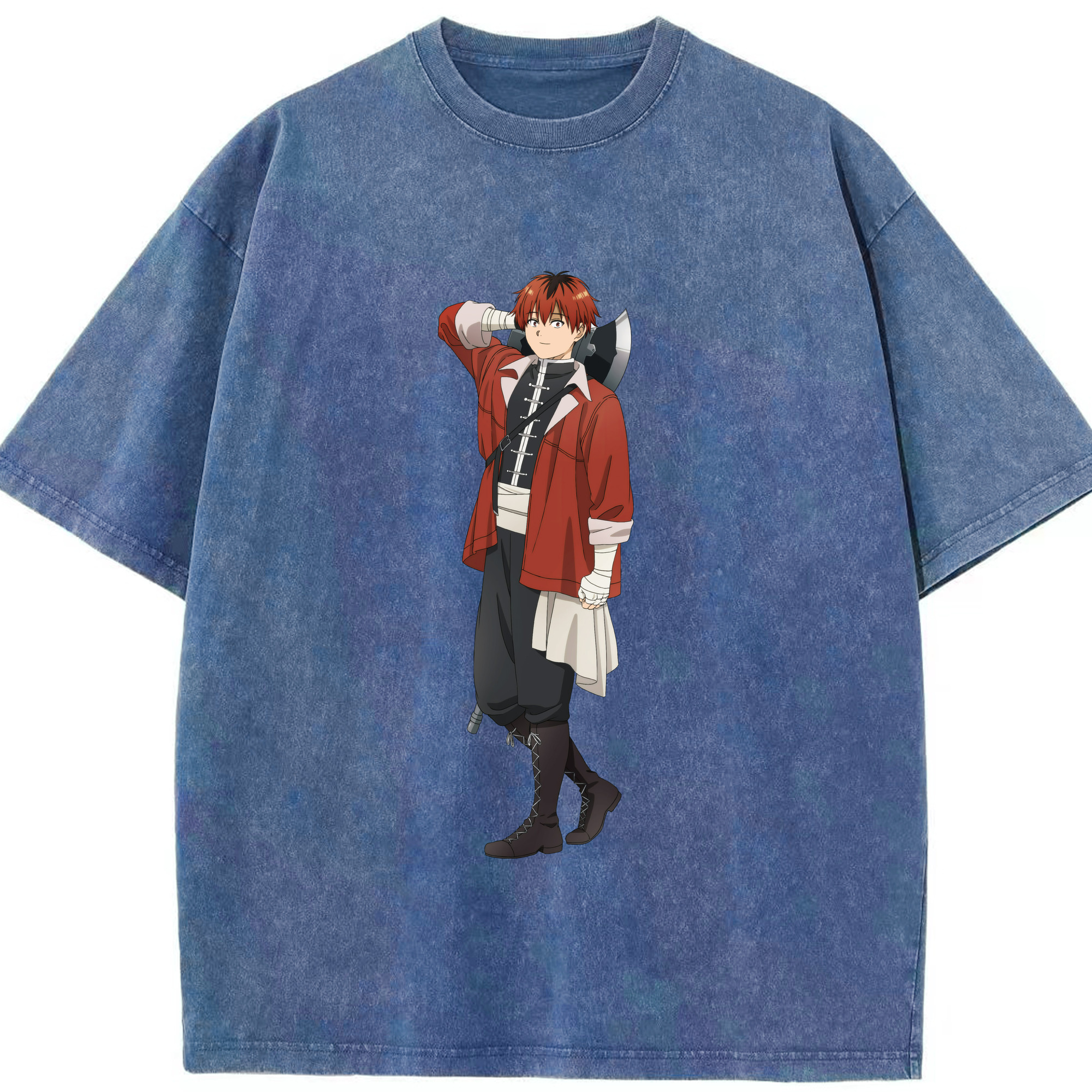 （画像用） 葬送のフリーレン Frieren 綿100% ヴィンテージ風 半袖Tシャツ（フロントプリント）