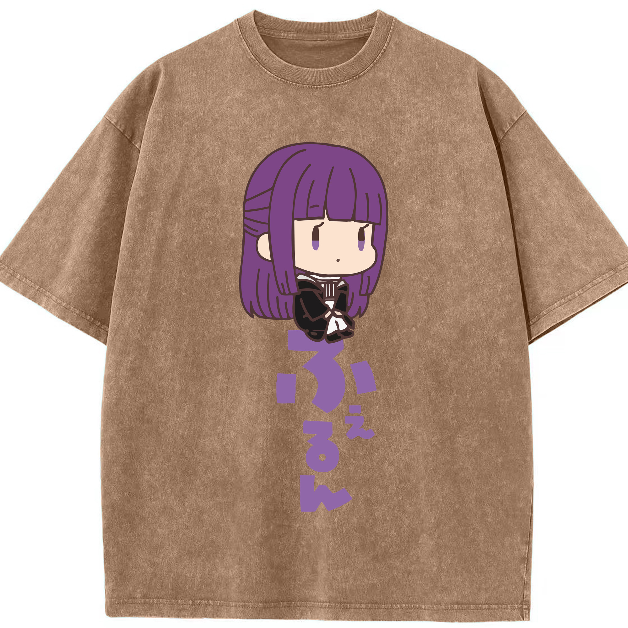 （画像用） 葬送のフリーレン Frieren 綿100% ヴィンテージ風 半袖Tシャツ（フロントプリント）