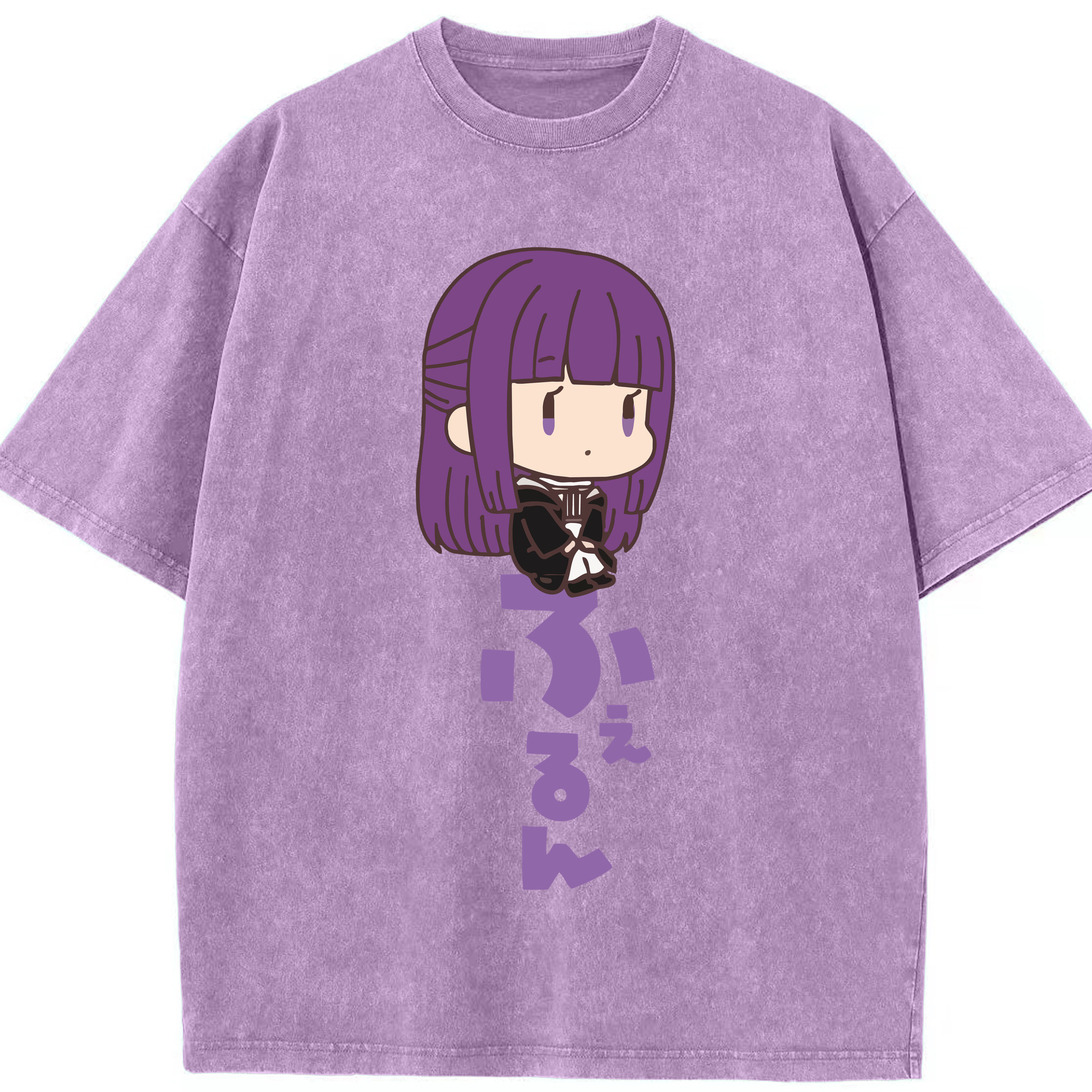 （画像用） 葬送のフリーレン Frieren 綿100% ヴィンテージ風 半袖Tシャツ（フロントプリント）