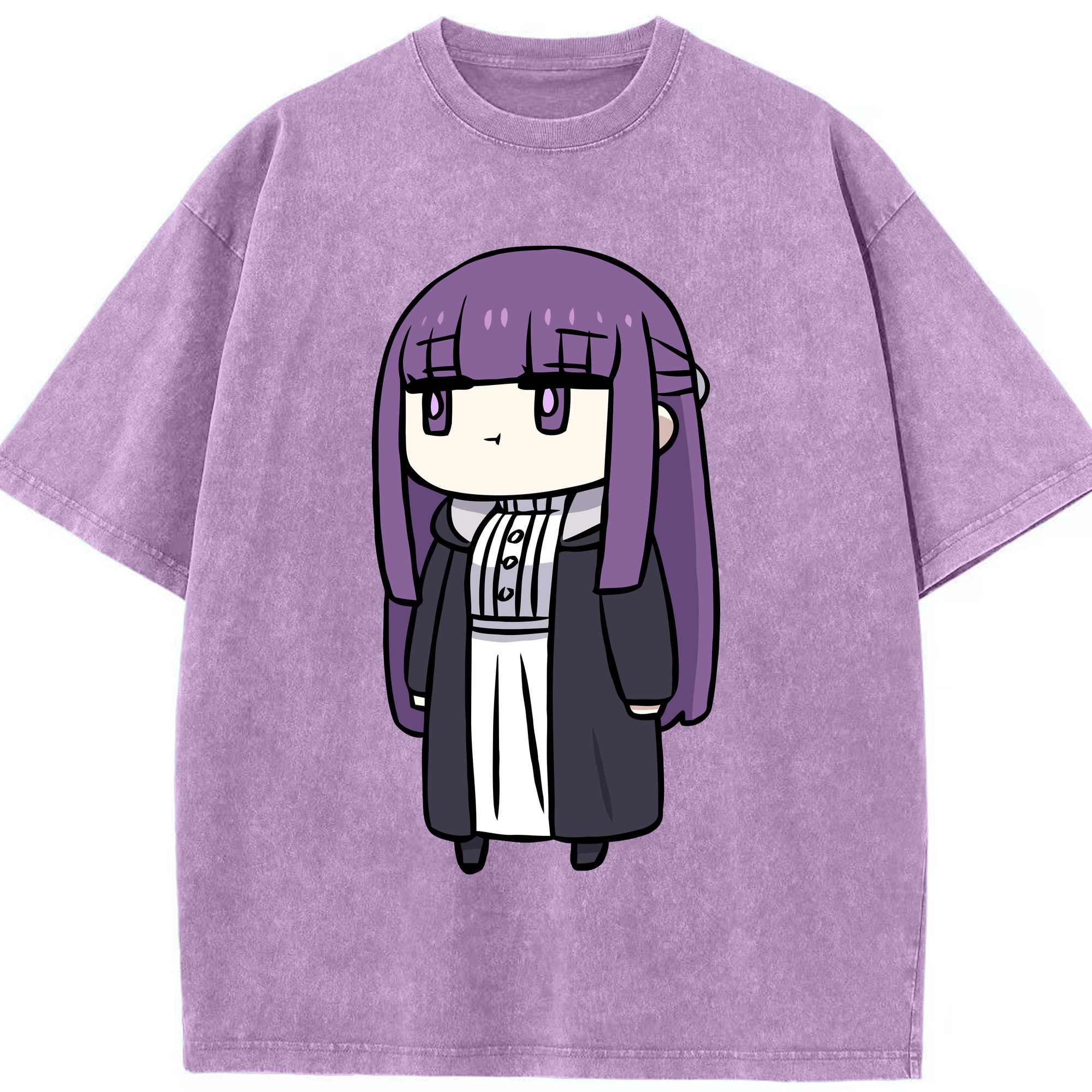 （画像用） 葬送のフリーレン Frieren 綿100% ヴィンテージ風 半袖Tシャツ（フロントプリント）