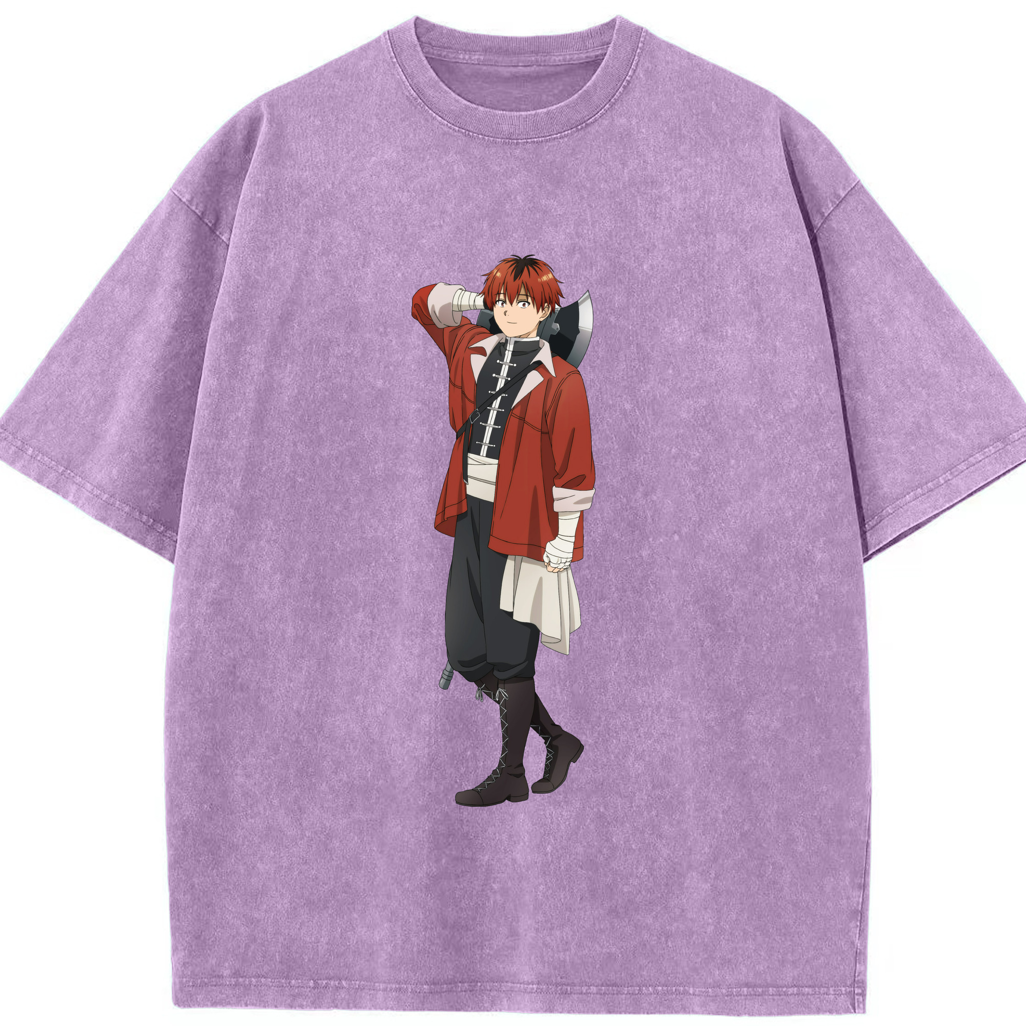 （画像用） 葬送のフリーレン Frieren 綿100% ヴィンテージ風 半袖Tシャツ（フロントプリント）