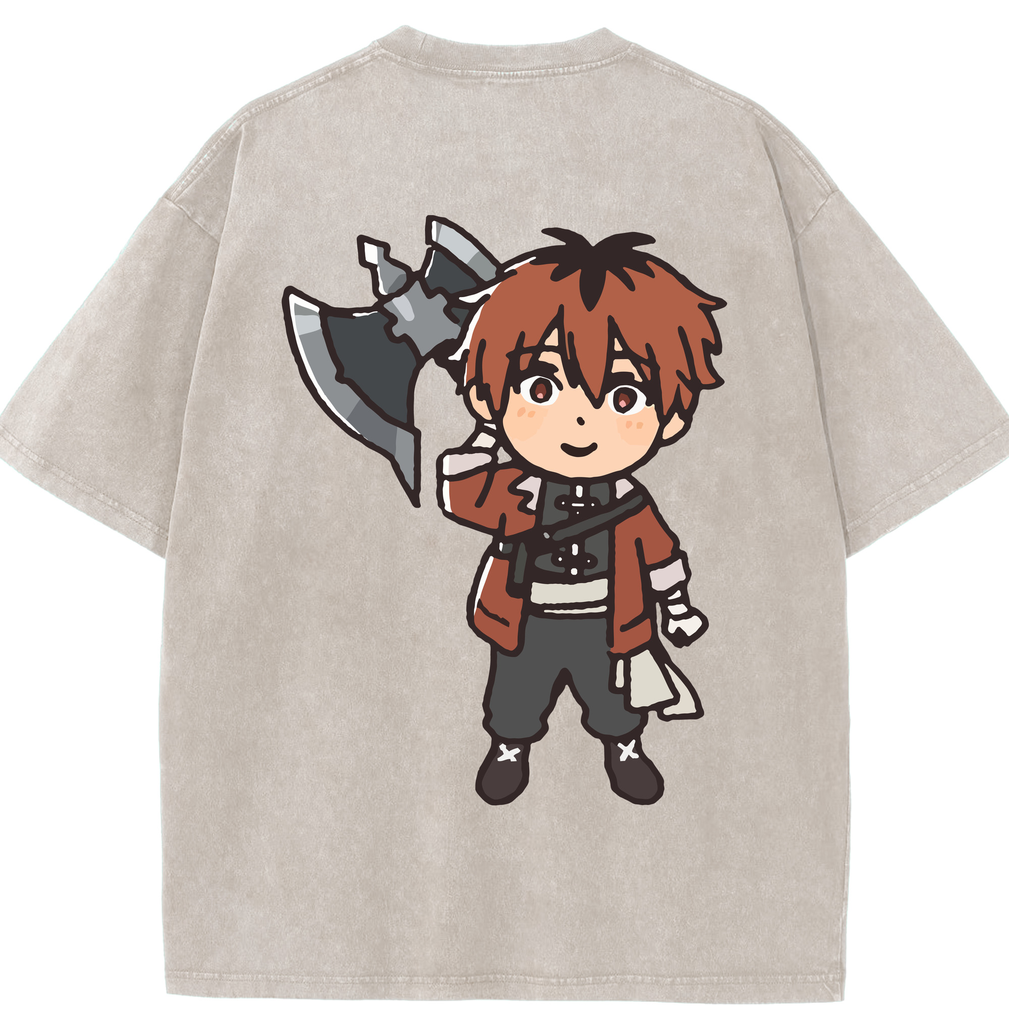 （画像用） 葬送のフリーレン Frieren 綿100% ヴィンテージ風 半袖Tシャツ（背面プリント）