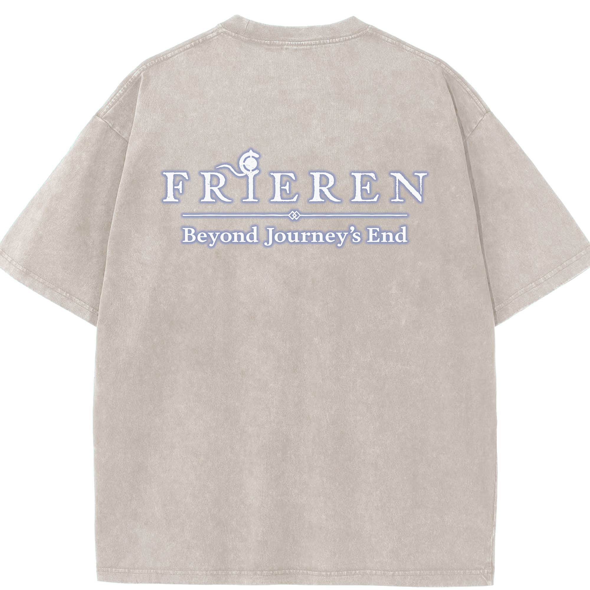 （画像用） 葬送のフリーレン Frieren 綿100% ヴィンテージ風 半袖Tシャツ（背面プリント）