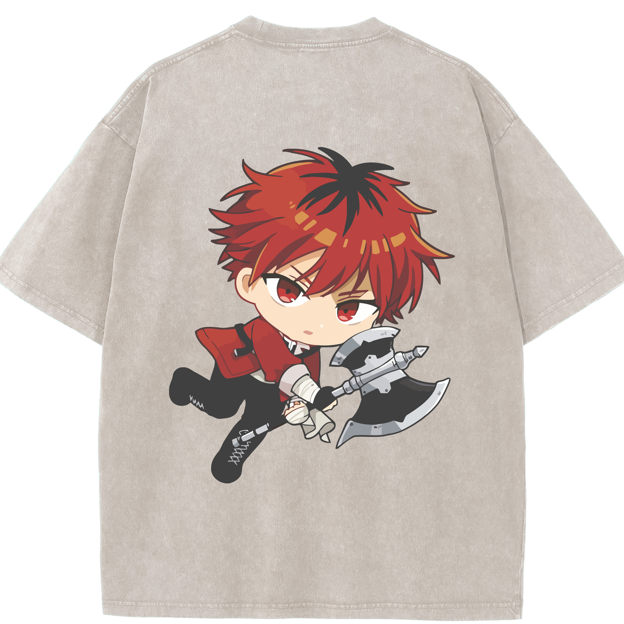 （画像用） 葬送のフリーレン Frieren 綿100% ヴィンテージ風 半袖Tシャツ（背面プリント）