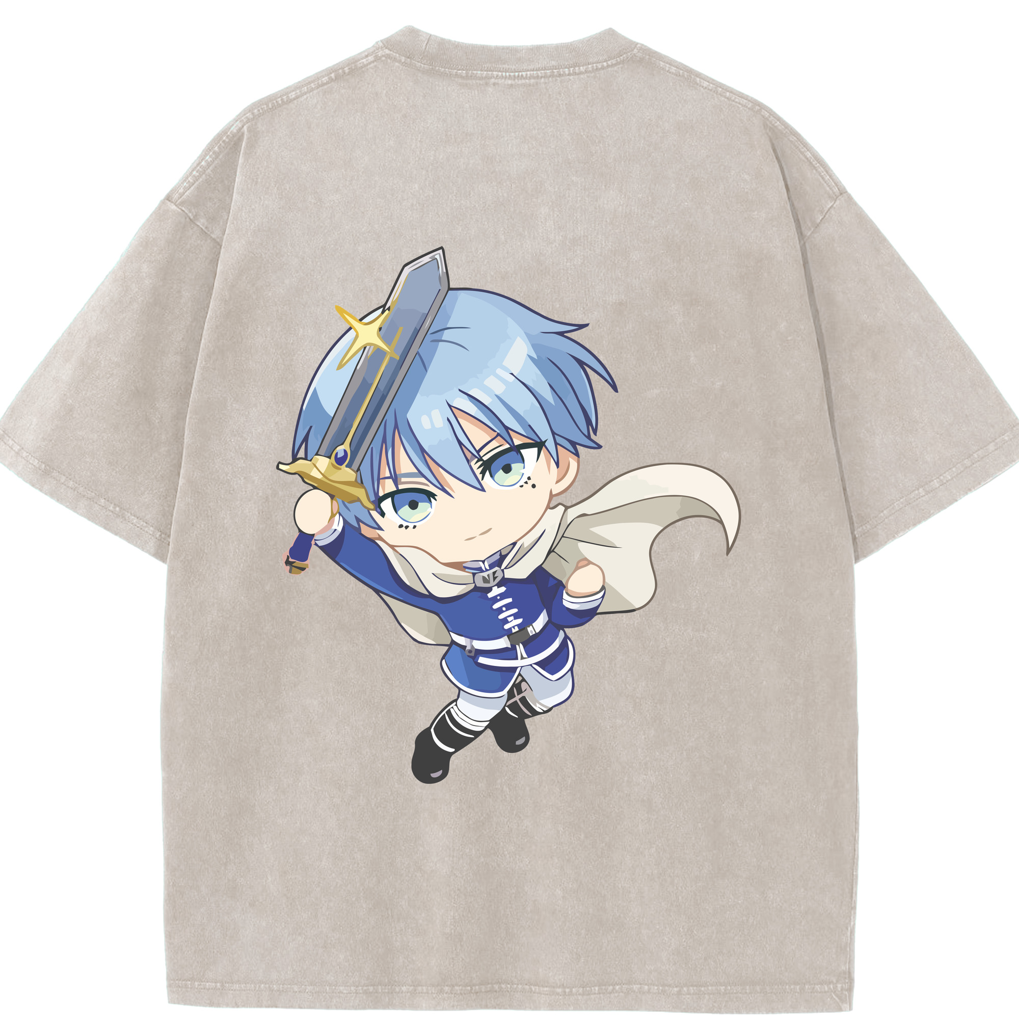 （画像用） 葬送のフリーレン Frieren 綿100% ヴィンテージ風 半袖Tシャツ（背面プリント）