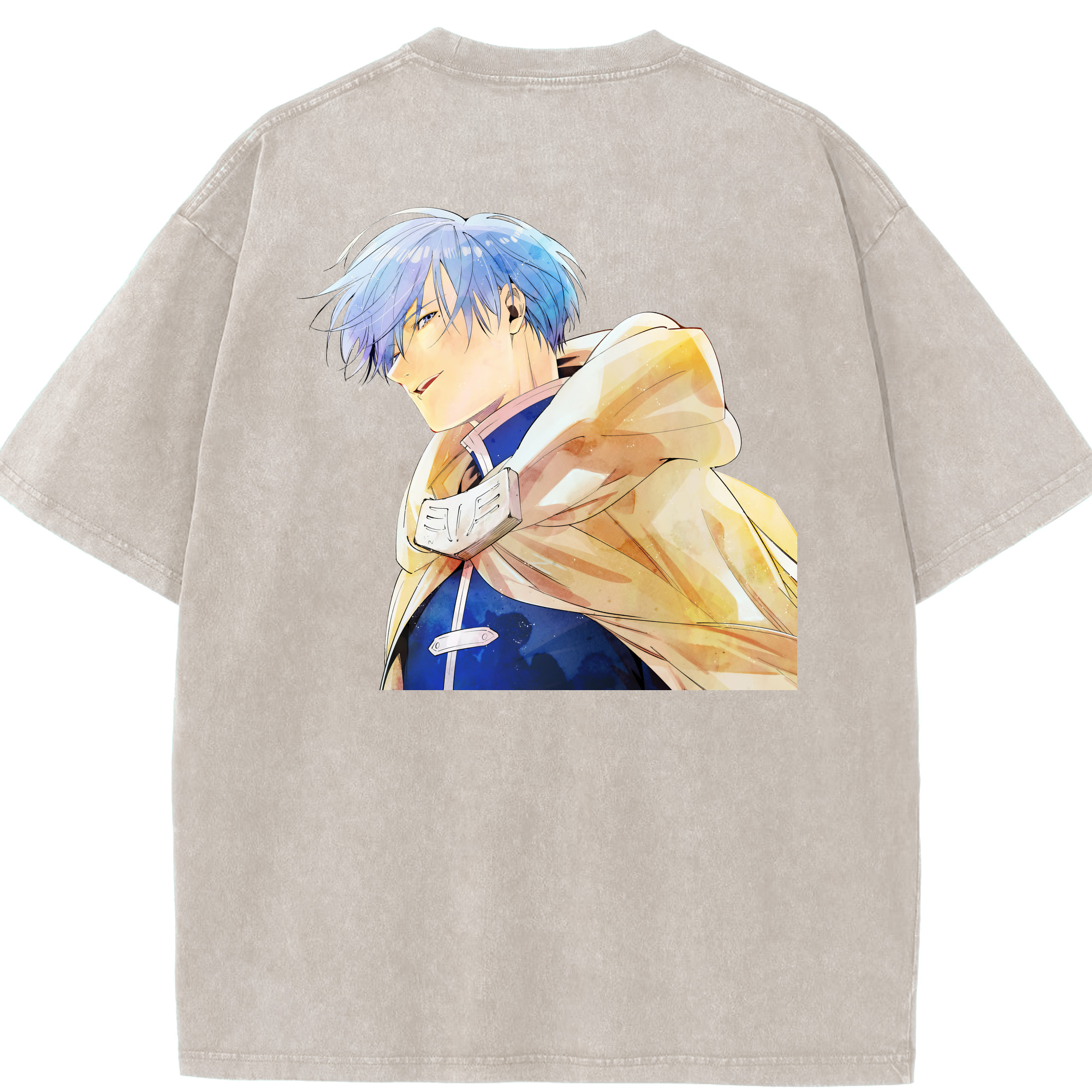 （画像用） 葬送のフリーレン Frieren 綿100% ヴィンテージ風 半袖Tシャツ（背面プリント）