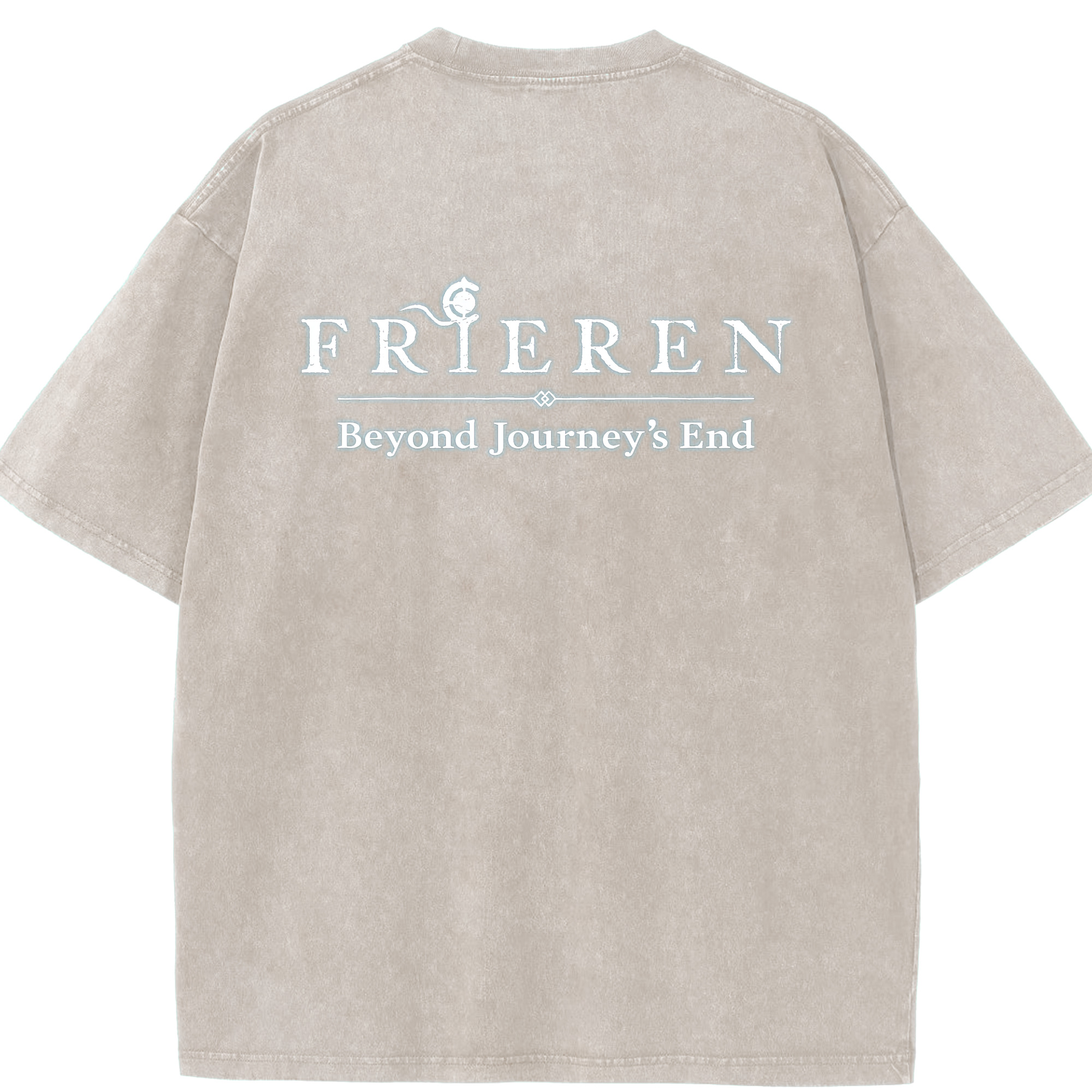 （画像用） 葬送のフリーレン Frieren 綿100% ヴィンテージ風 半袖Tシャツ（背面プリント）