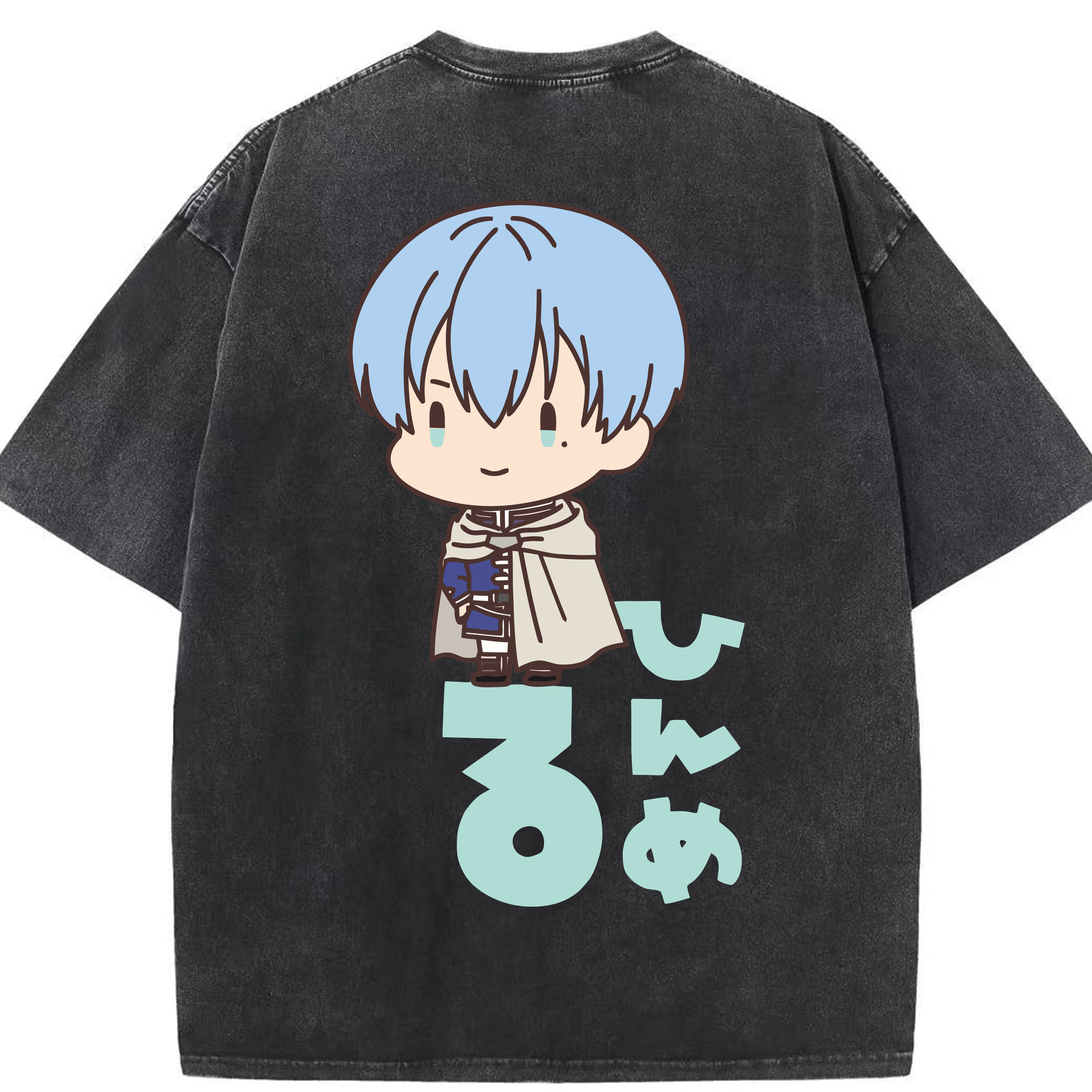 （画像用） 葬送のフリーレン Frieren 綿100% ヴィンテージ風 半袖Tシャツ（背面プリント）