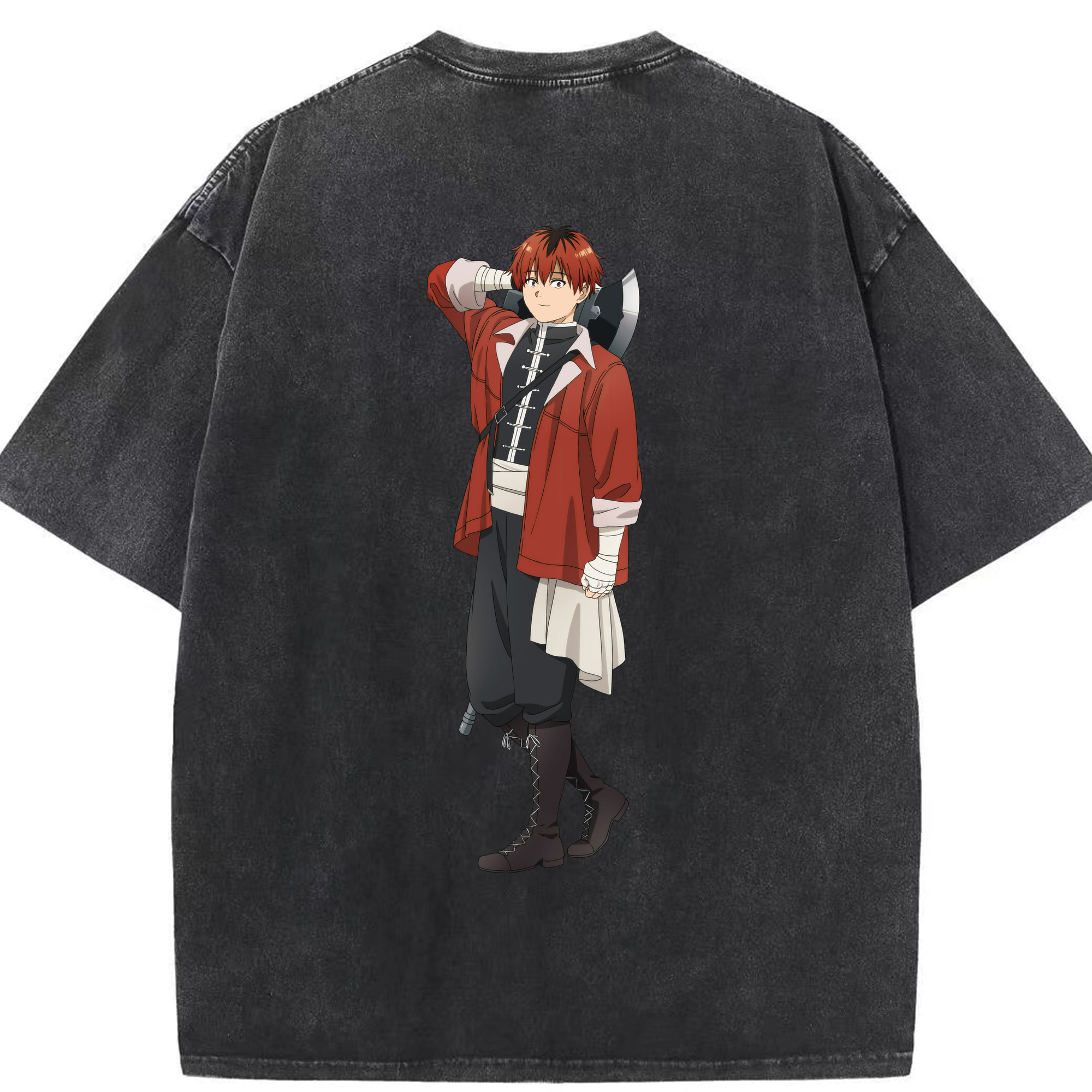 （画像用） 葬送のフリーレン Frieren 綿100% ヴィンテージ風 半袖Tシャツ（背面プリント）