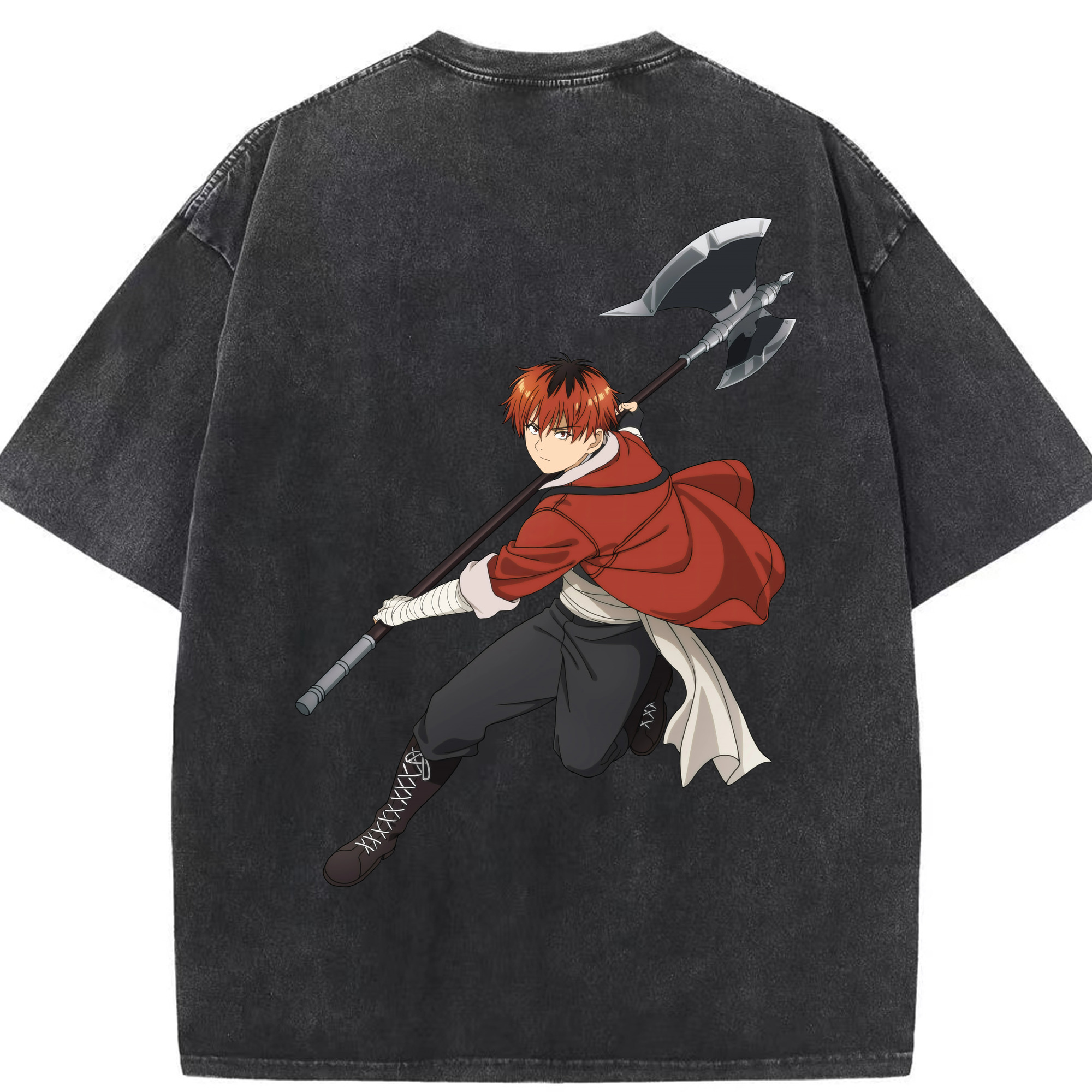 （画像用） 葬送のフリーレン Frieren 綿100% ヴィンテージ風 半袖Tシャツ（背面プリント）