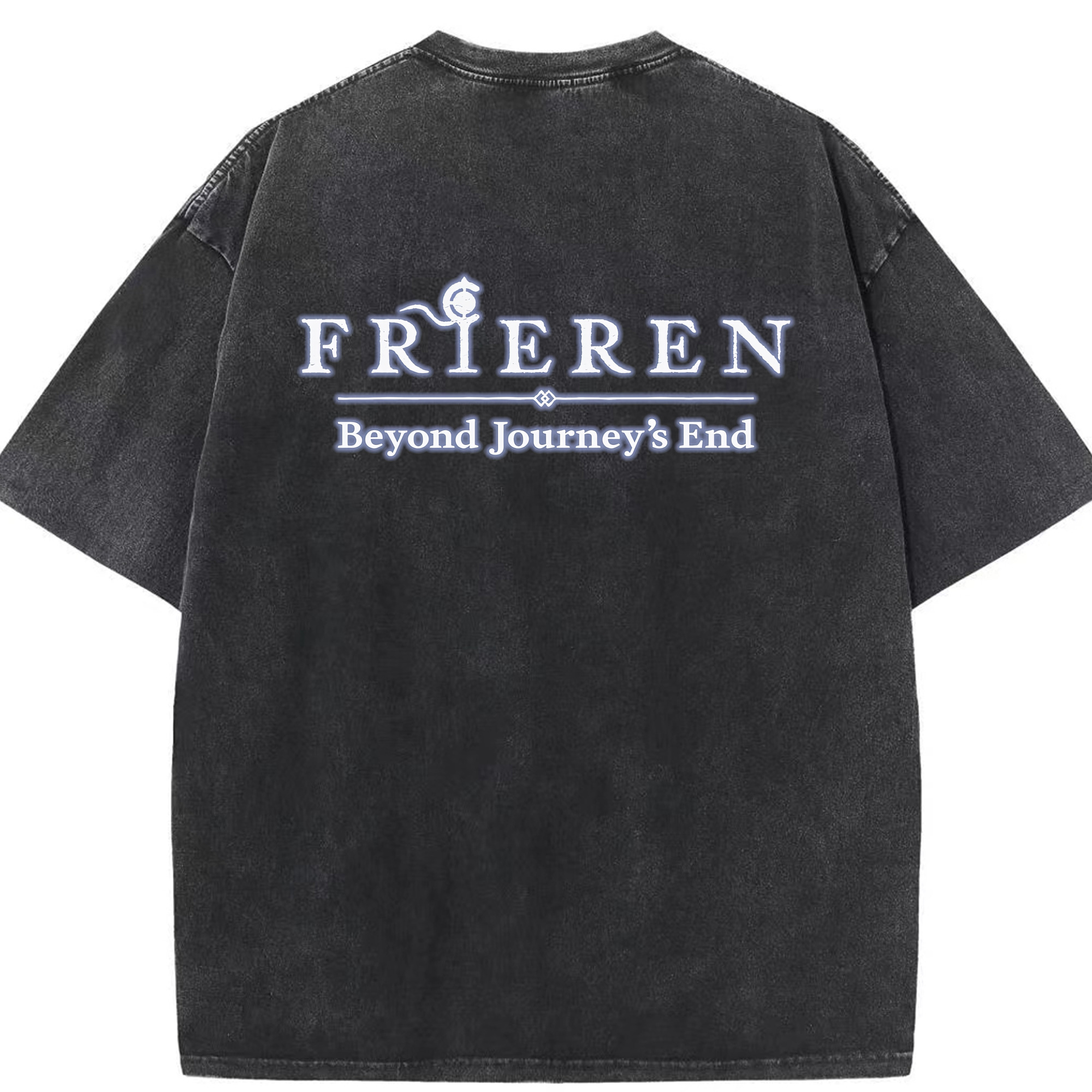 （画像用） 葬送のフリーレン Frieren 綿100% ヴィンテージ風 半袖Tシャツ（背面プリント）