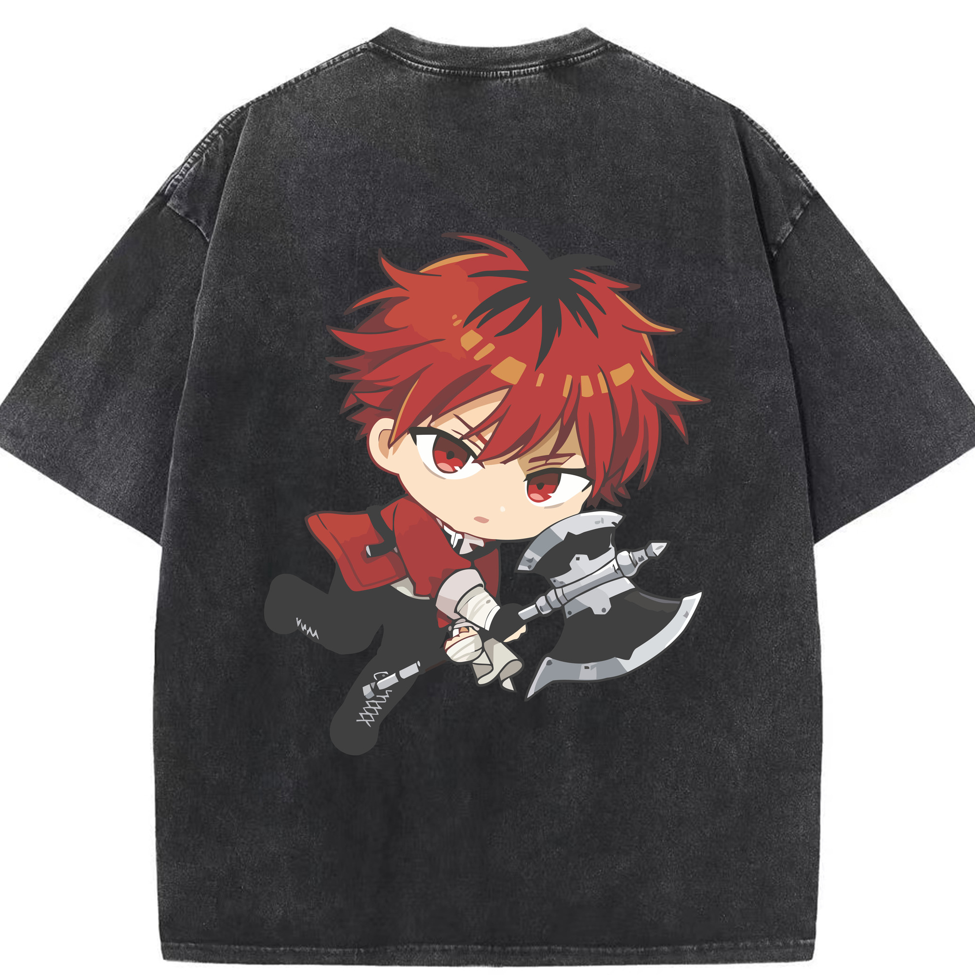 （画像用） 葬送のフリーレン Frieren 綿100% ヴィンテージ風 半袖Tシャツ（背面プリント）