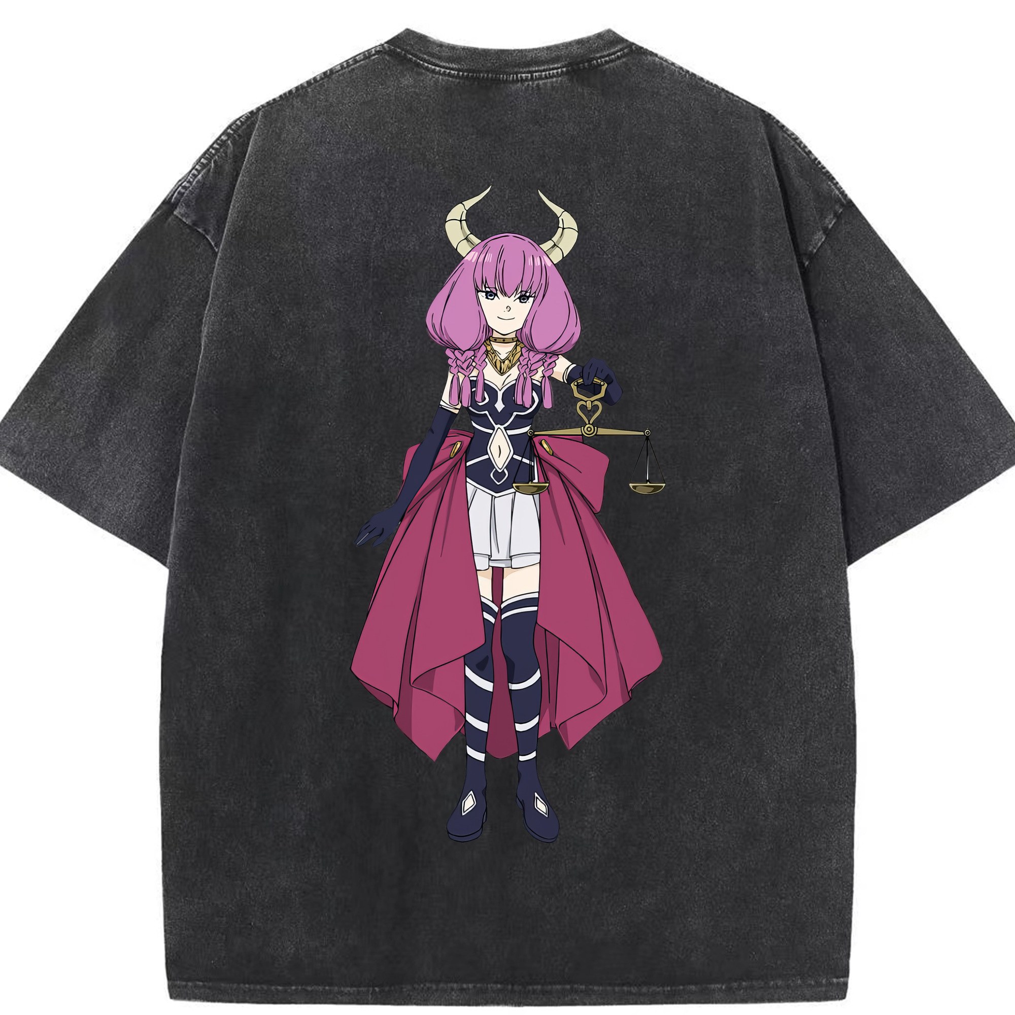 （画像用） 葬送のフリーレン Frieren 綿100% ヴィンテージ風 半袖Tシャツ（背面プリント）