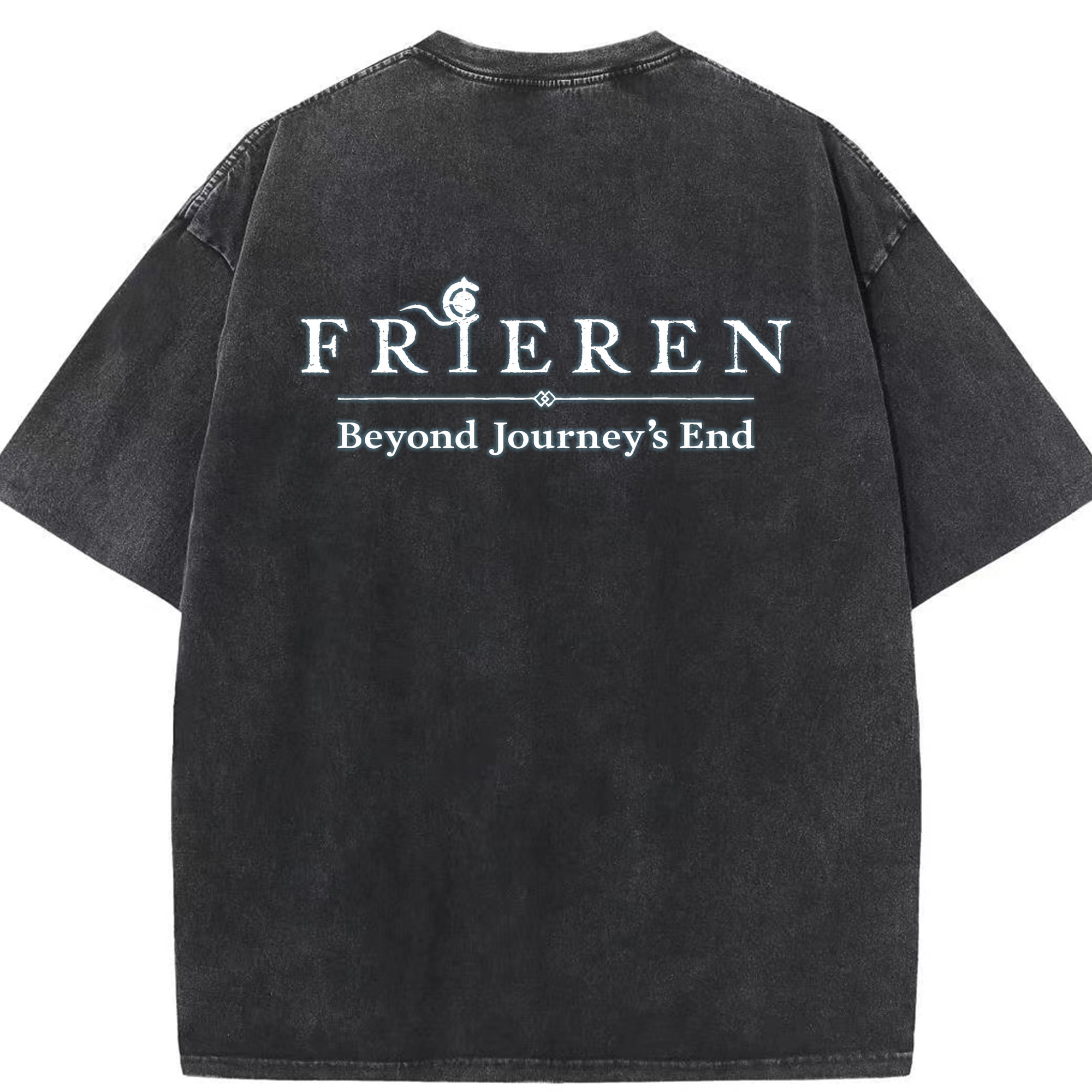 （画像用） 葬送のフリーレン Frieren 綿100% ヴィンテージ風 半袖Tシャツ（背面プリント）