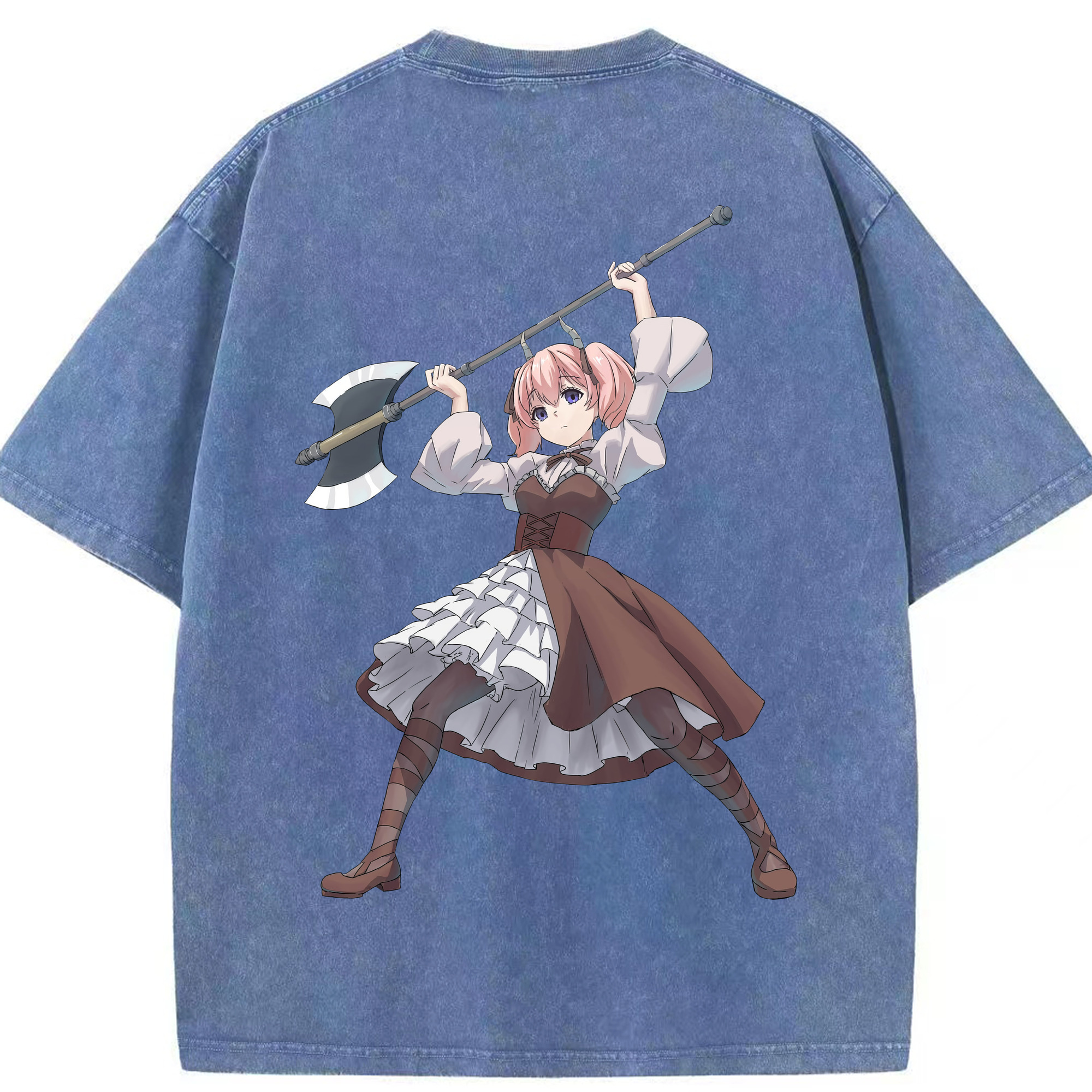 （画像用） 葬送のフリーレン Frieren 綿100% ヴィンテージ風 半袖Tシャツ（背面プリント）
