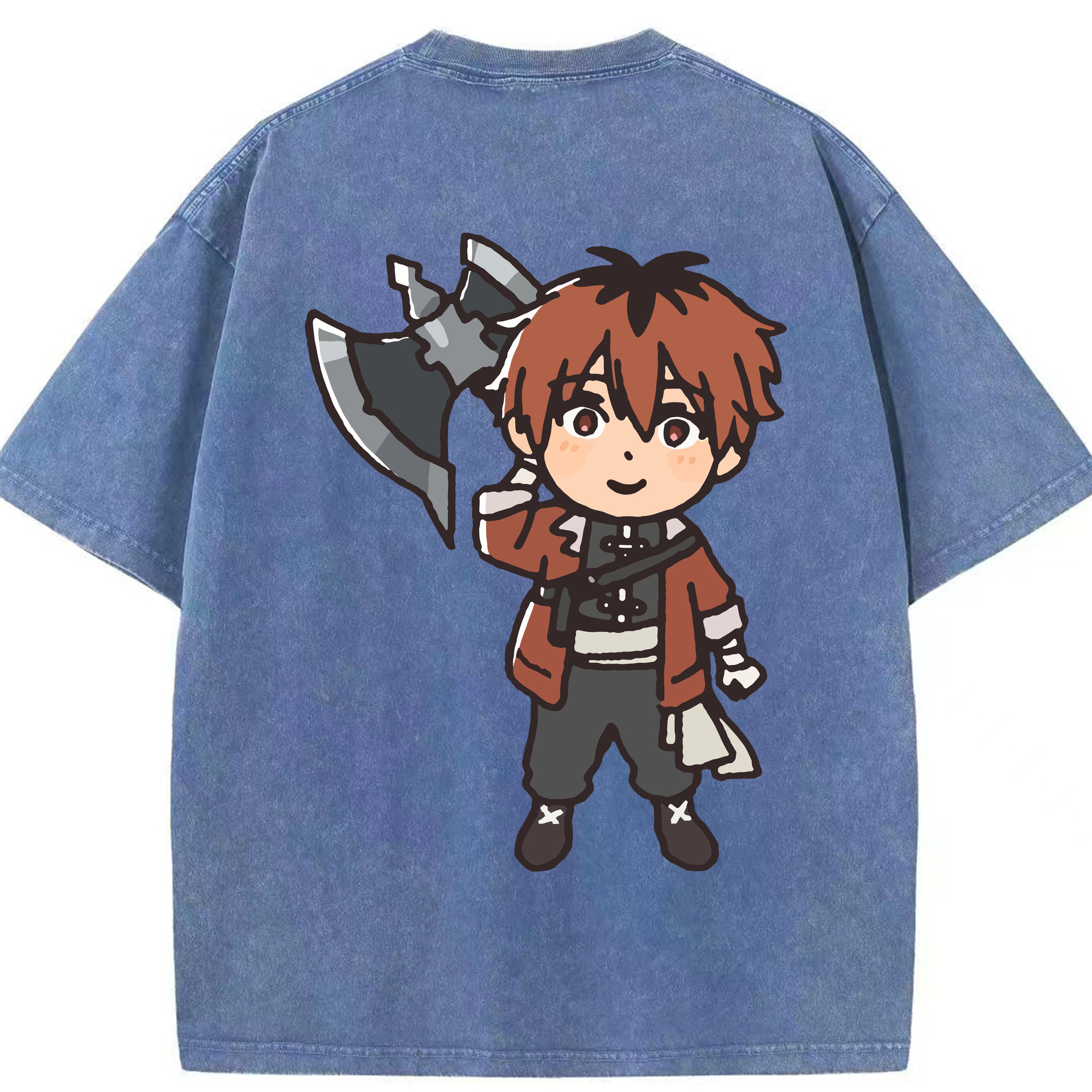（画像用） 葬送のフリーレン Frieren 綿100% ヴィンテージ風 半袖Tシャツ（背面プリント）