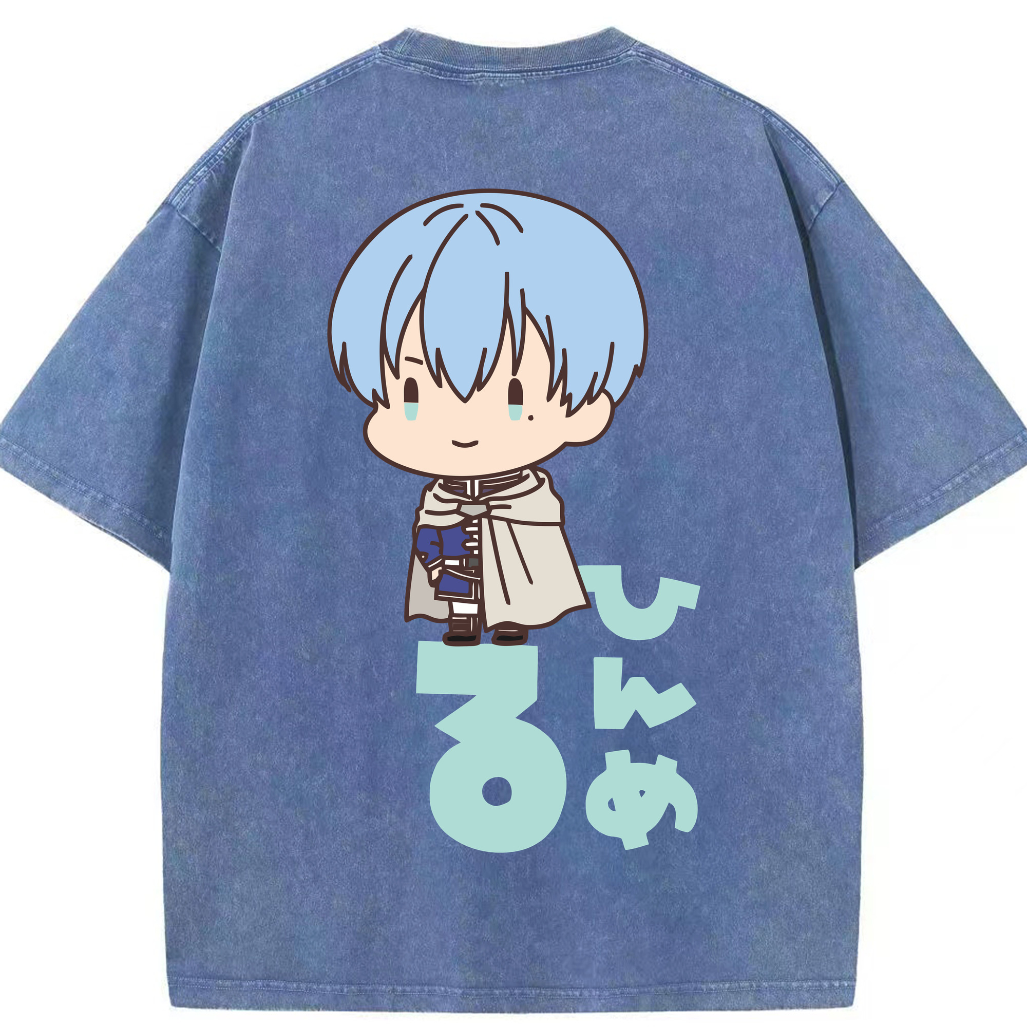 （画像用） 葬送のフリーレン Frieren 綿100% ヴィンテージ風 半袖Tシャツ（背面プリント）