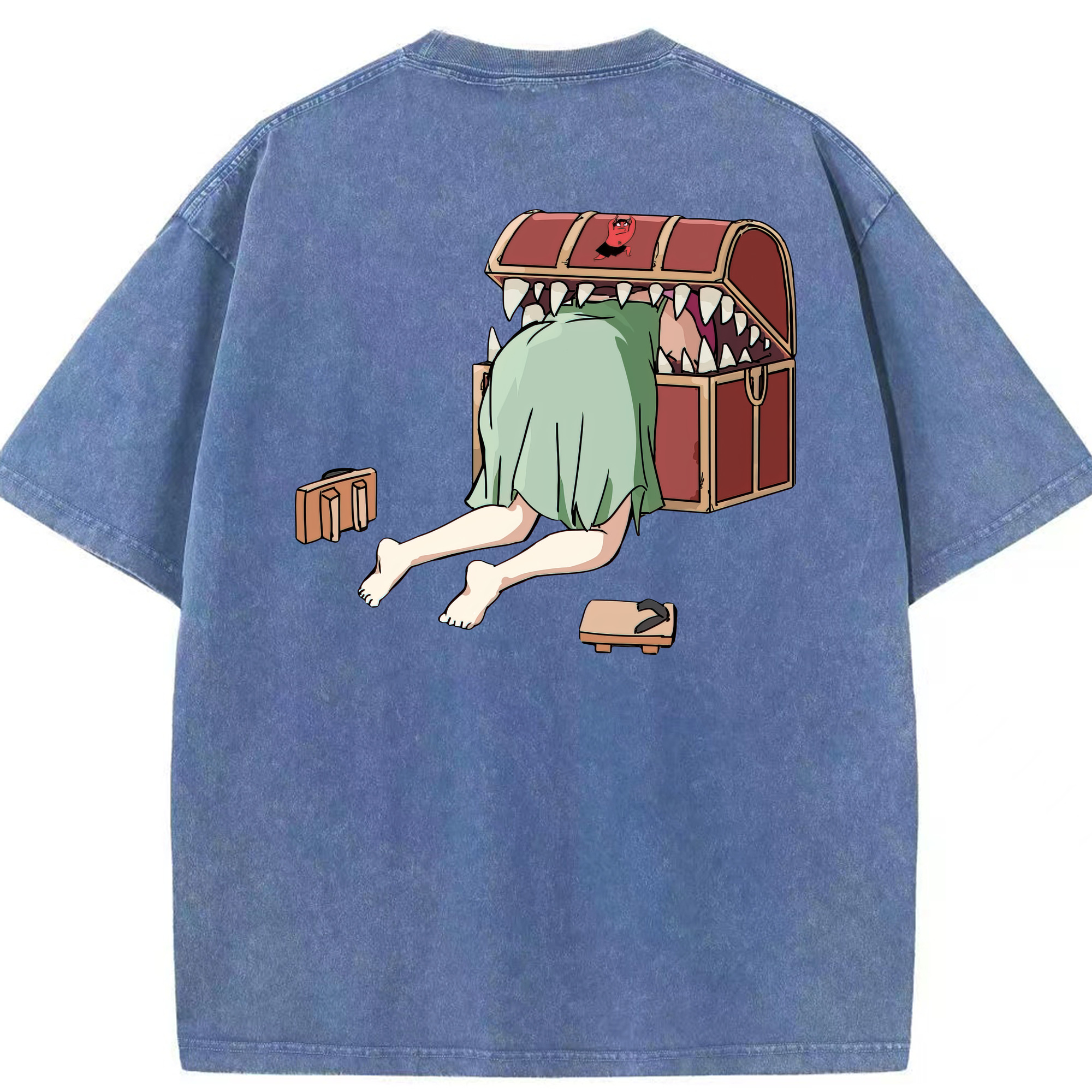 （画像用） 葬送のフリーレン Frieren 綿100% ヴィンテージ風 半袖Tシャツ（背面プリント）