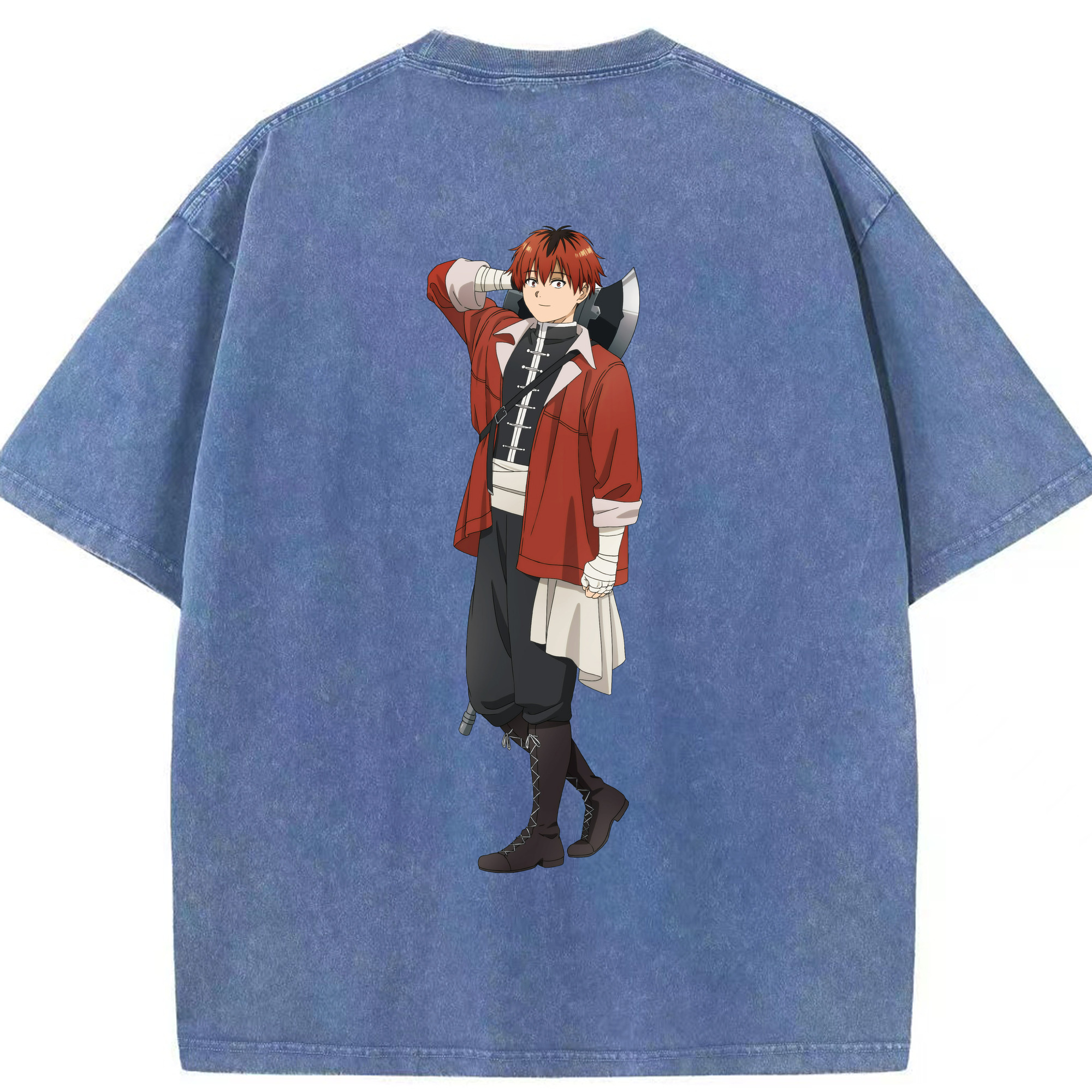 （画像用） 葬送のフリーレン Frieren 綿100% ヴィンテージ風 半袖Tシャツ（背面プリント）