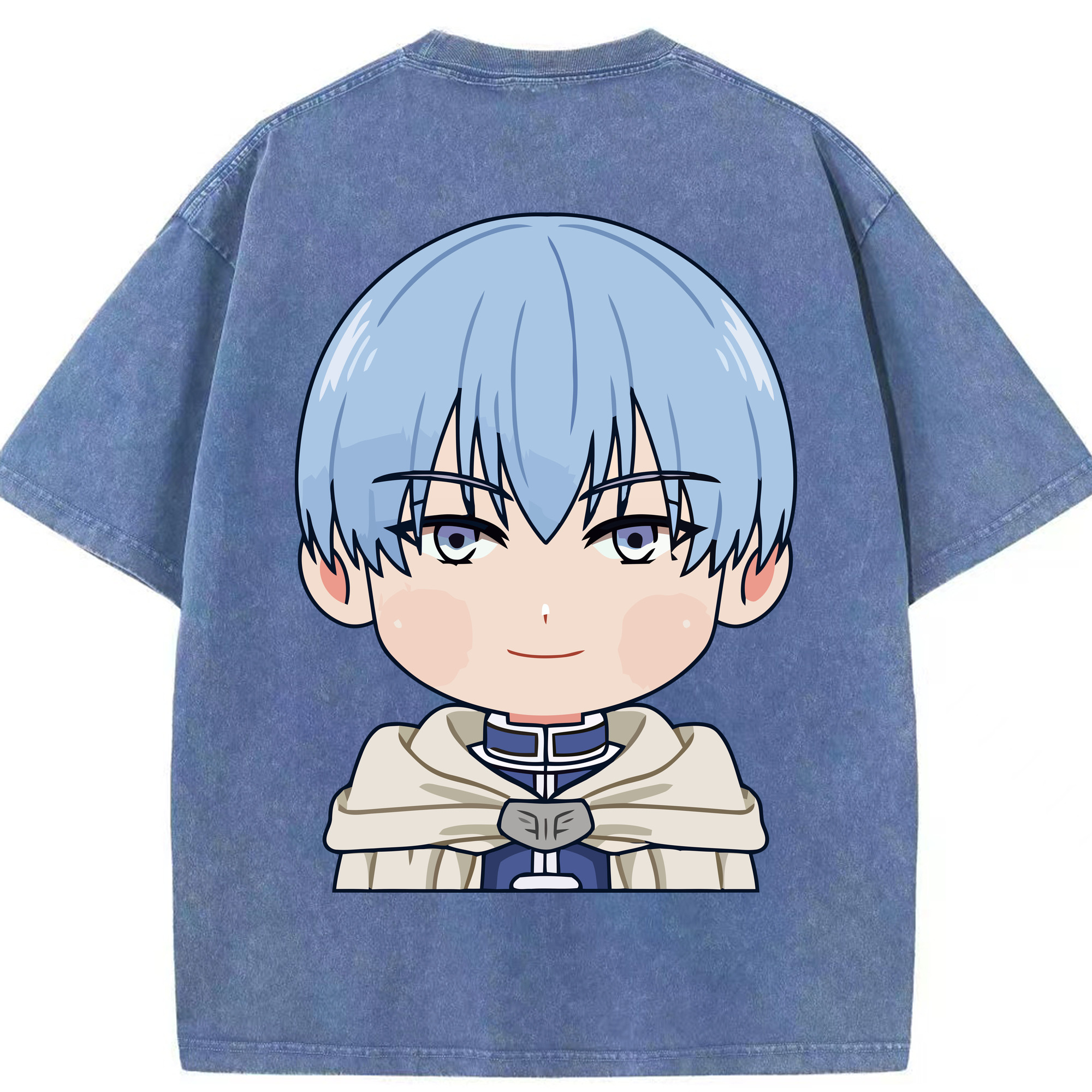 （画像用） 葬送のフリーレン Frieren 綿100% ヴィンテージ風 半袖Tシャツ（背面プリント）