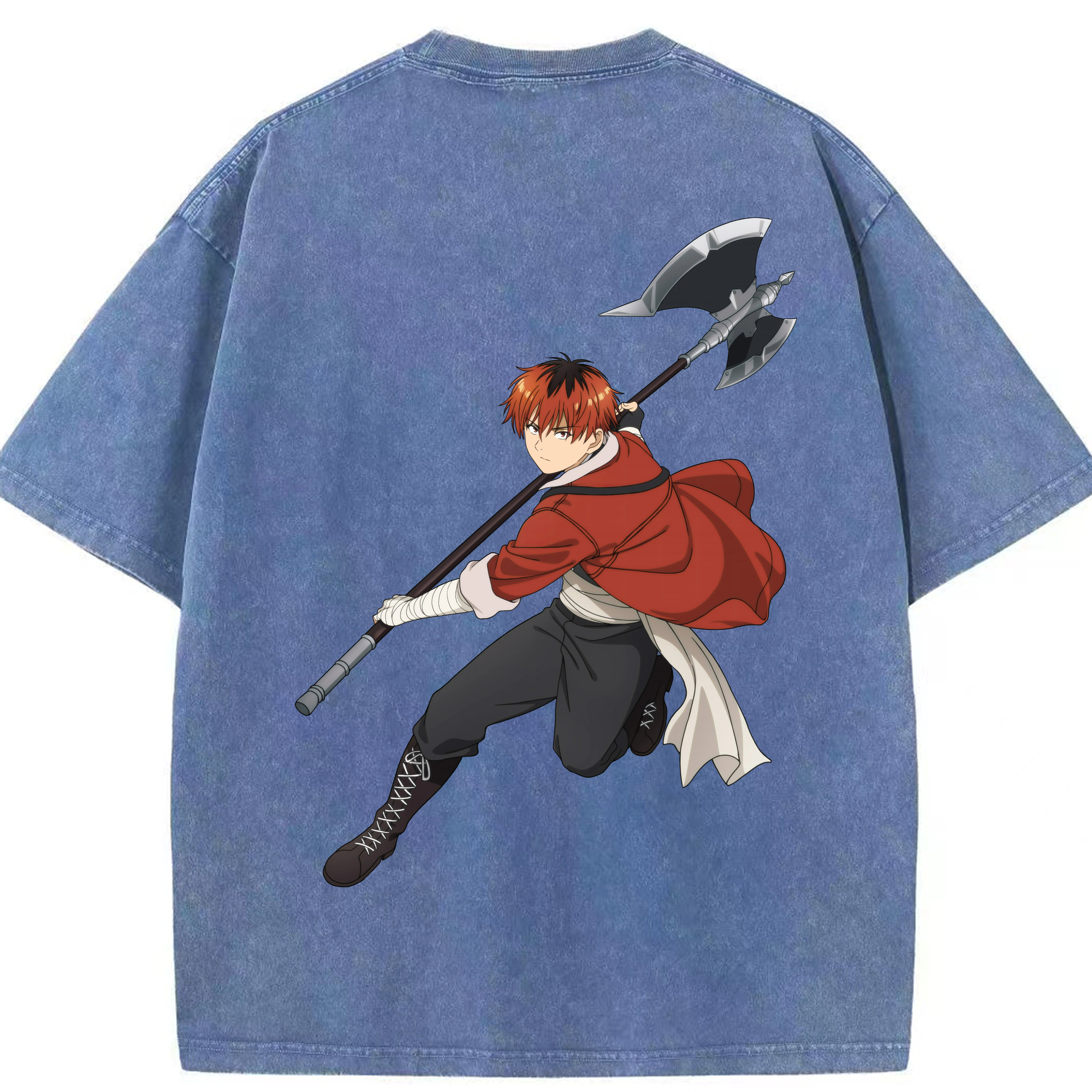 （画像用） 葬送のフリーレン Frieren 綿100% ヴィンテージ風 半袖Tシャツ（背面プリント）