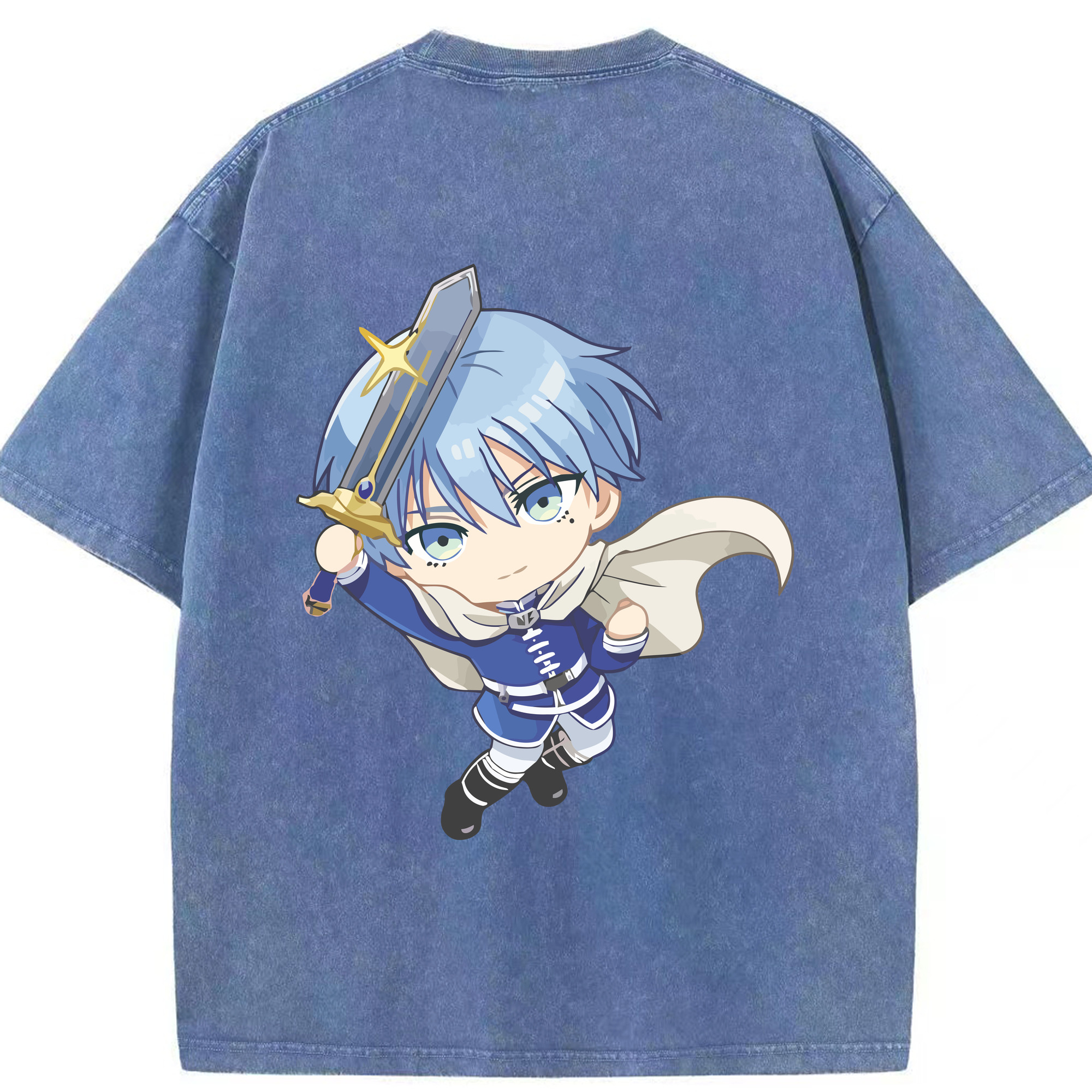 （画像用） 葬送のフリーレン Frieren 綿100% ヴィンテージ風 半袖Tシャツ（背面プリント）