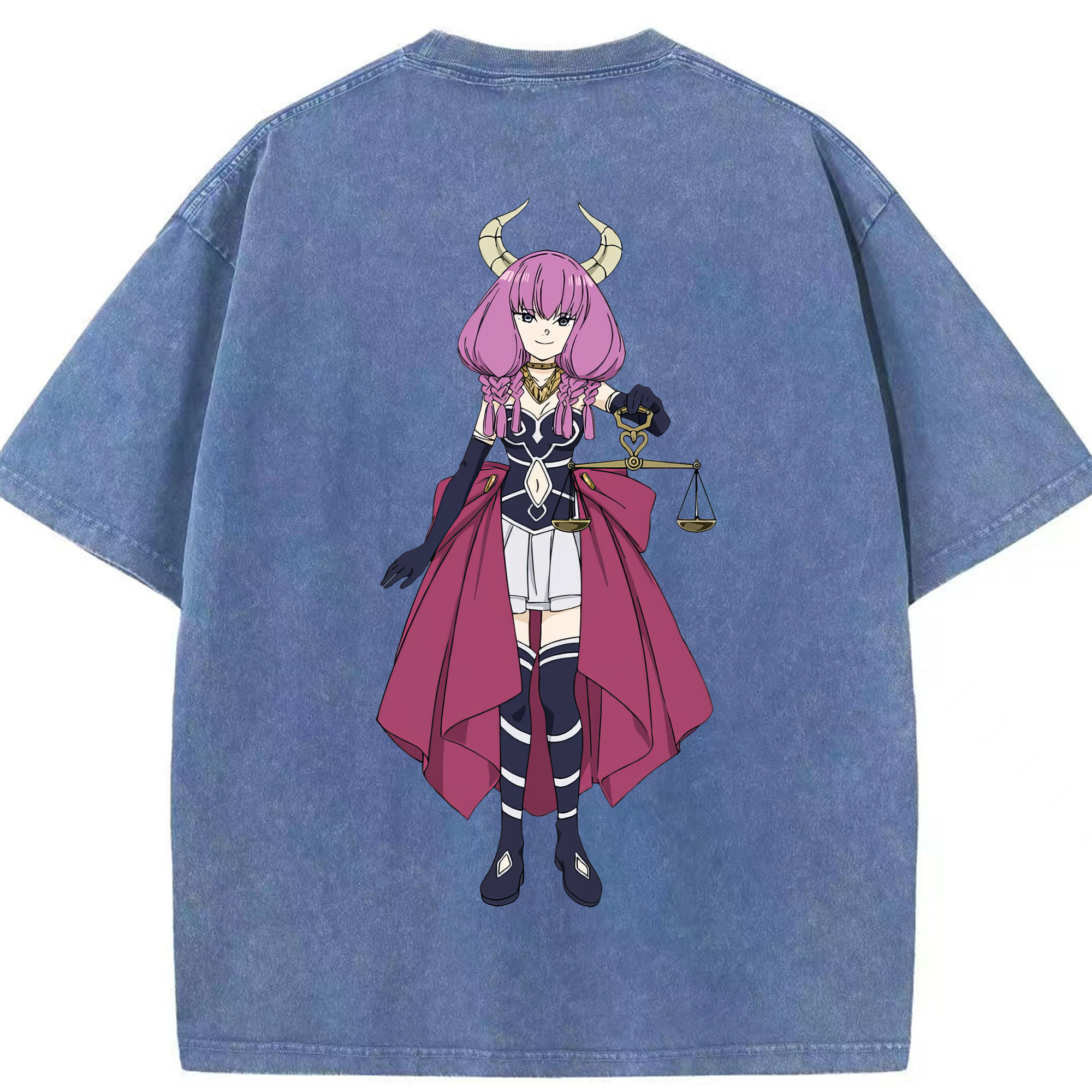 （画像用） 葬送のフリーレン Frieren 綿100% ヴィンテージ風 半袖Tシャツ（背面プリント）