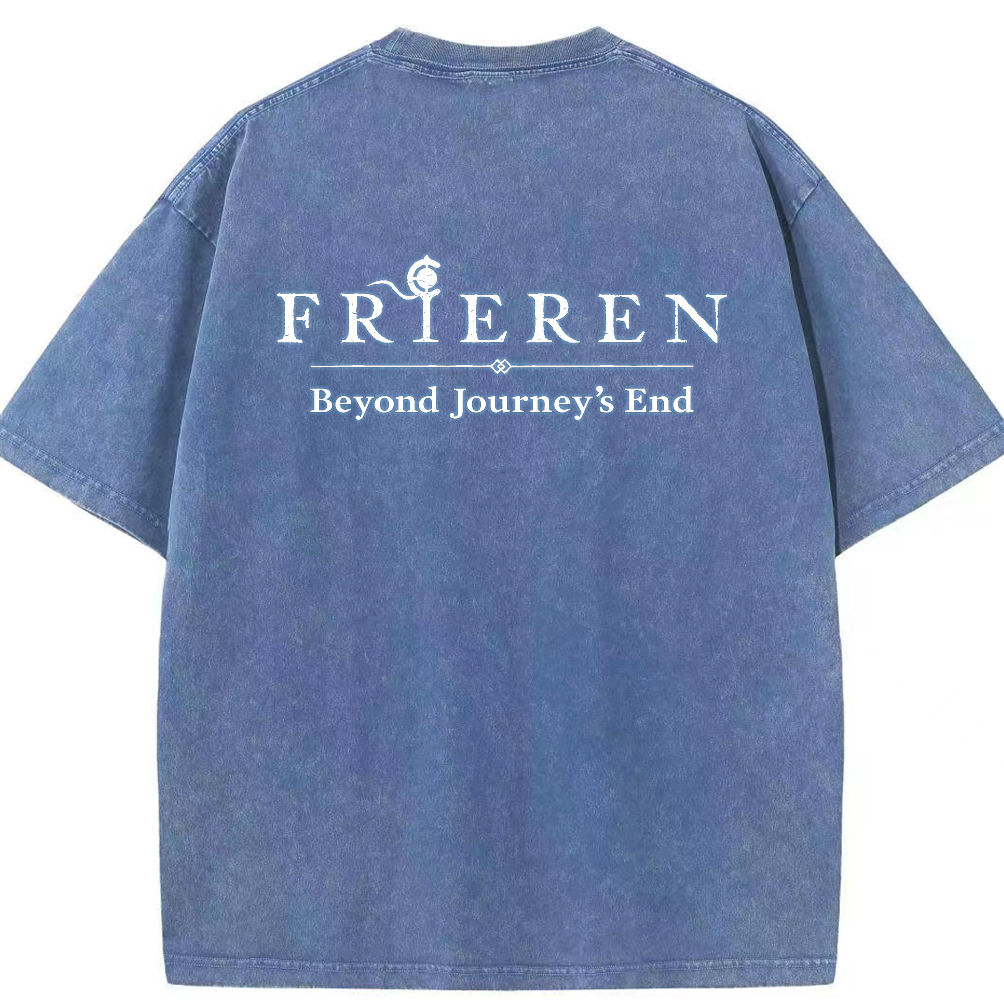 （画像用） 葬送のフリーレン Frieren 綿100% ヴィンテージ風 半袖Tシャツ（背面プリント）
