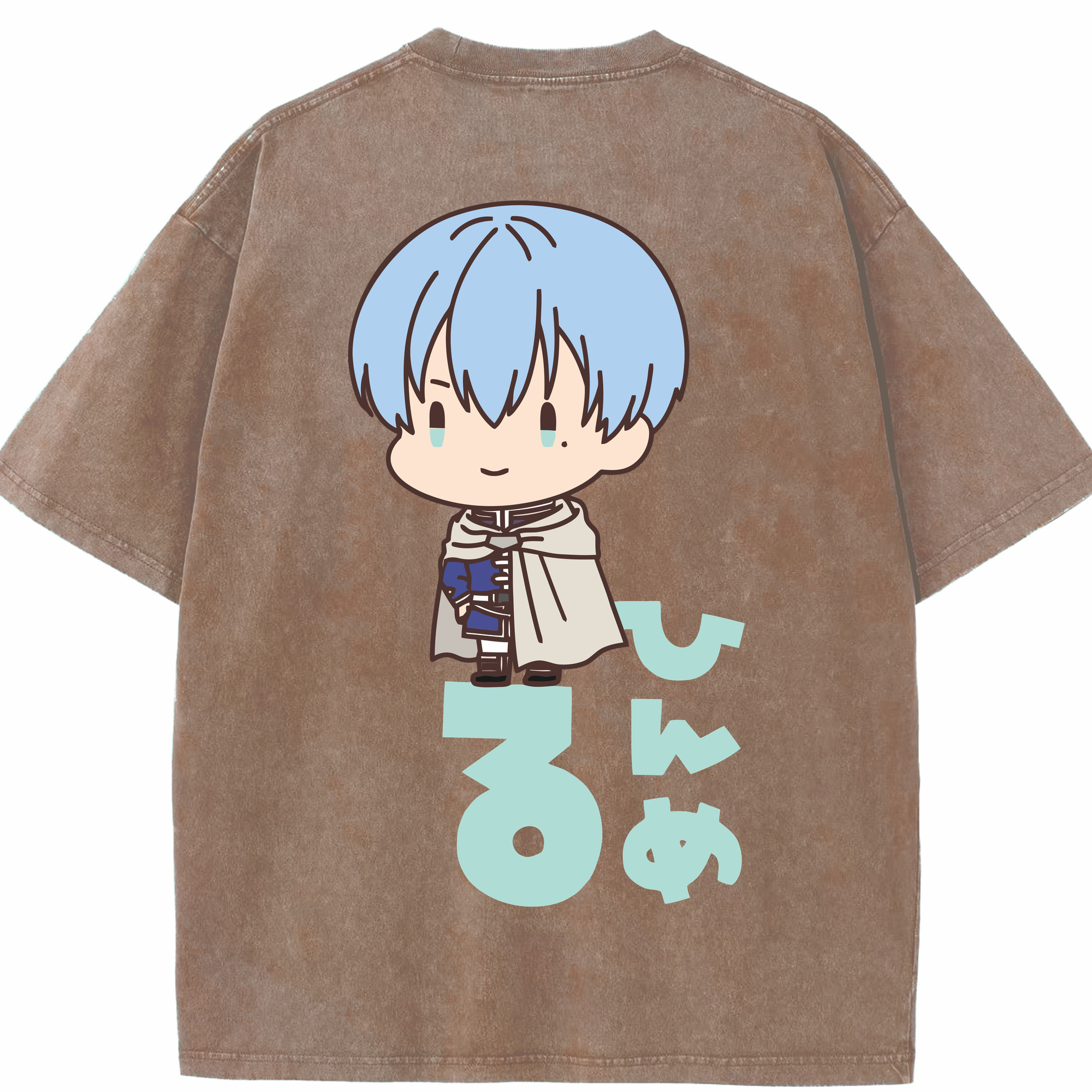 （画像用） 葬送のフリーレン Frieren 綿100% ヴィンテージ風 半袖Tシャツ（背面プリント）