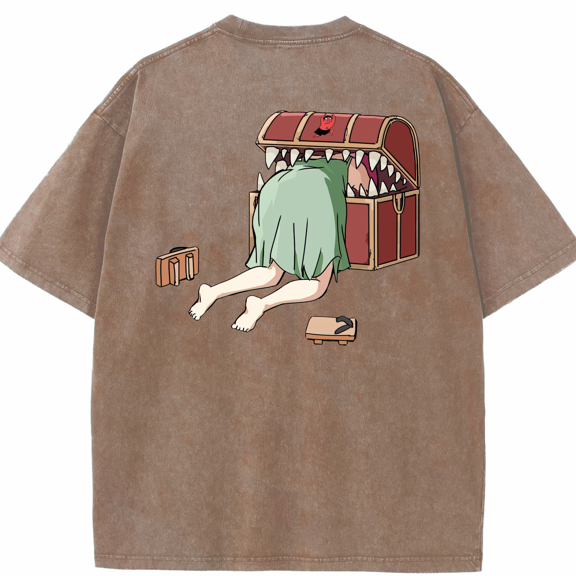 （画像用） 葬送のフリーレン Frieren 綿100% ヴィンテージ風 半袖Tシャツ（背面プリント）