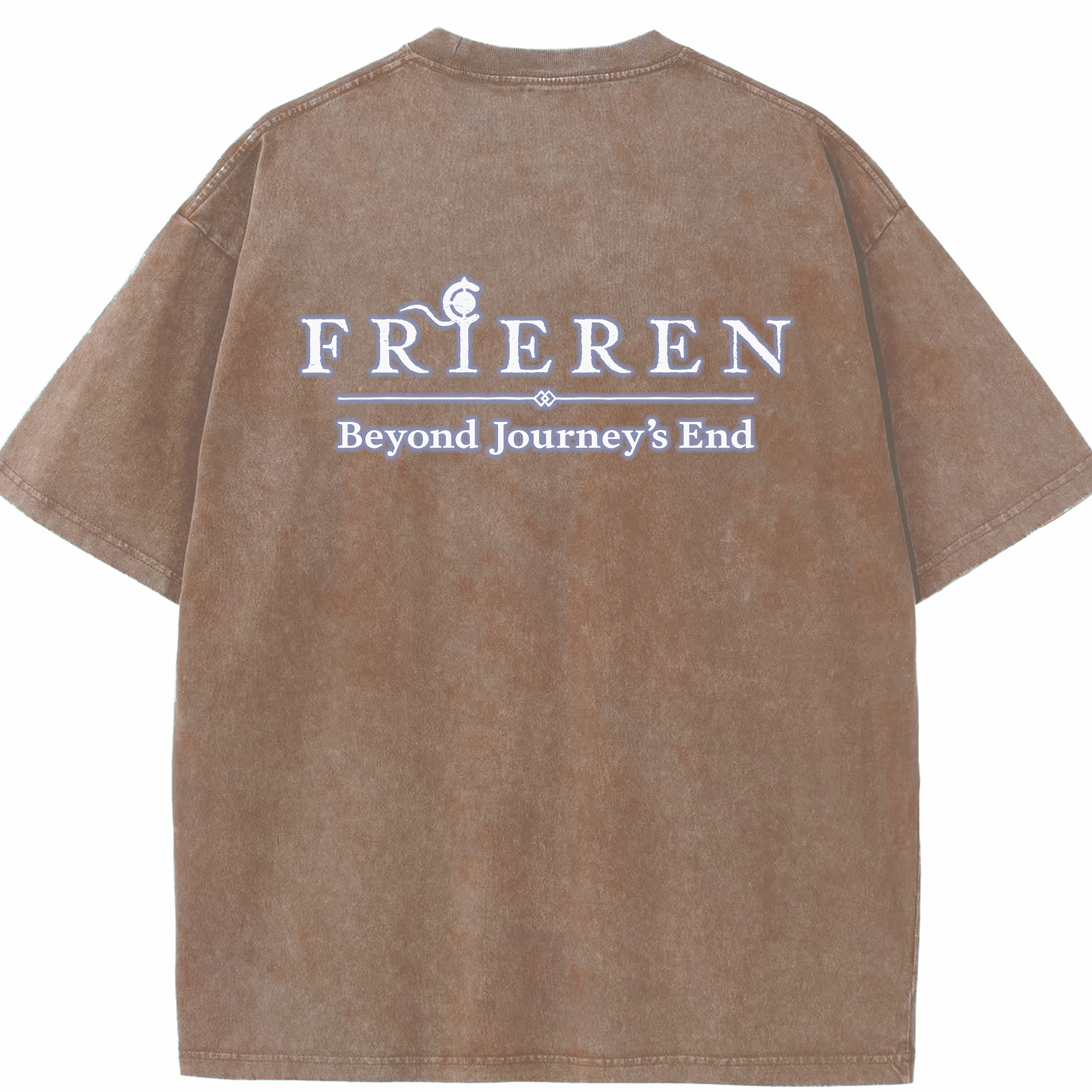 （画像用） 葬送のフリーレン Frieren 綿100% ヴィンテージ風 半袖Tシャツ（背面プリント）