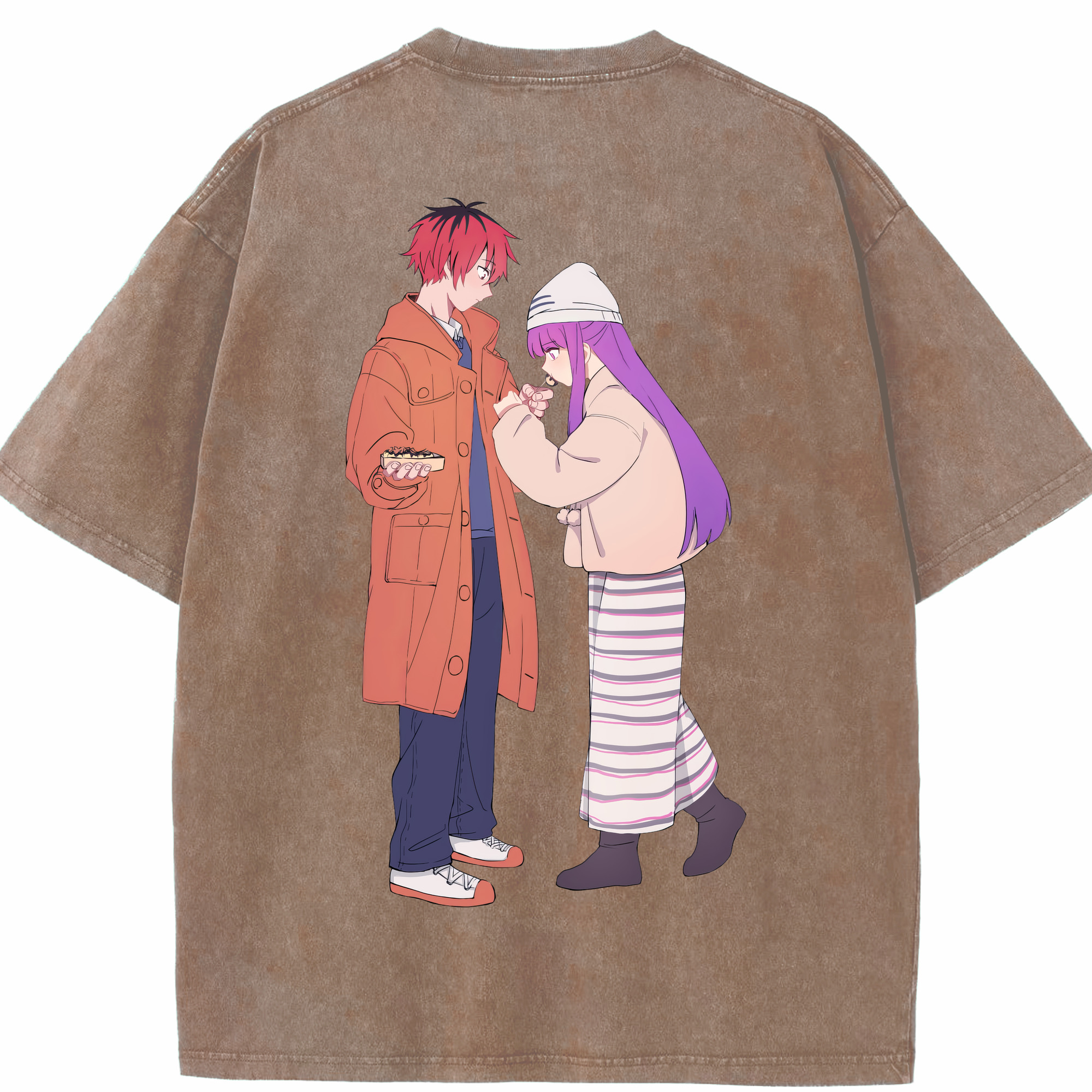 （画像用） 葬送のフリーレン Frieren 綿100% ヴィンテージ風 半袖Tシャツ（背面プリント）