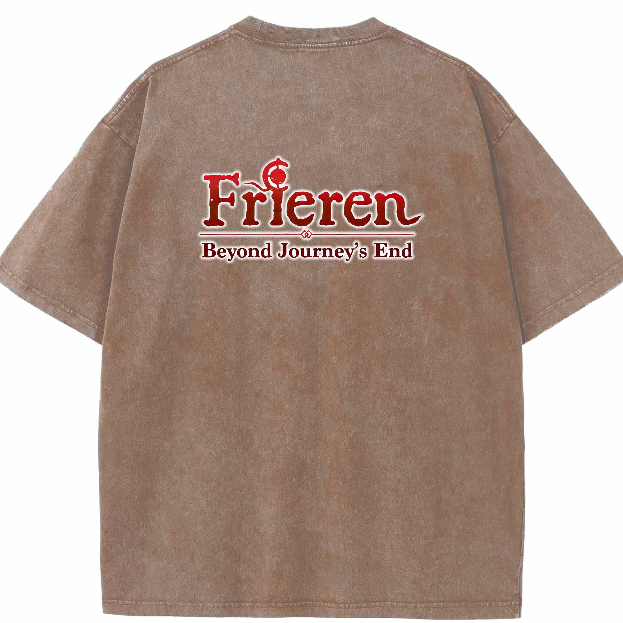 （画像用） 葬送のフリーレン Frieren 綿100% ヴィンテージ風 半袖Tシャツ（背面プリント）