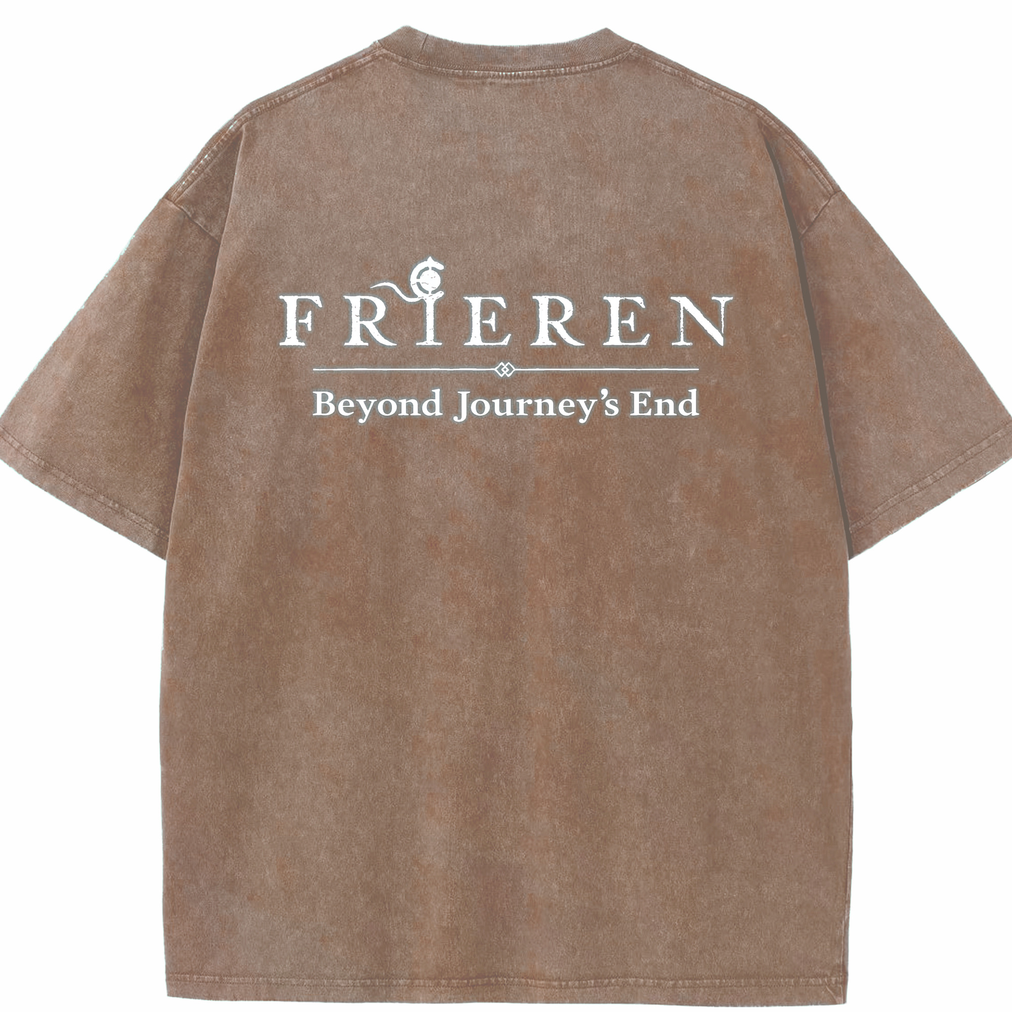 （画像用） 葬送のフリーレン Frieren 綿100% ヴィンテージ風 半袖Tシャツ（背面プリント）