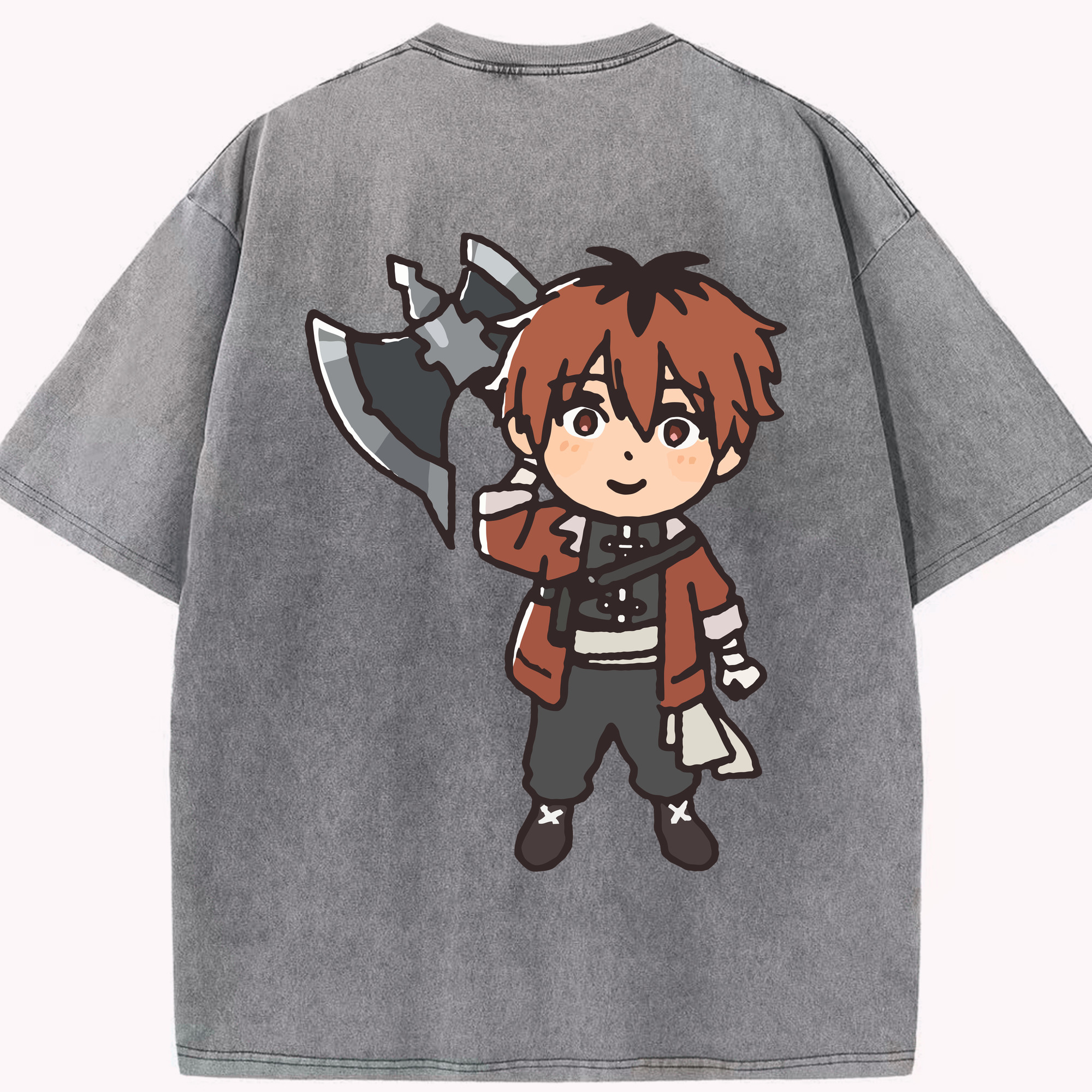 （画像用） 葬送のフリーレン Frieren 綿100% ヴィンテージ風 半袖Tシャツ（背面プリント）