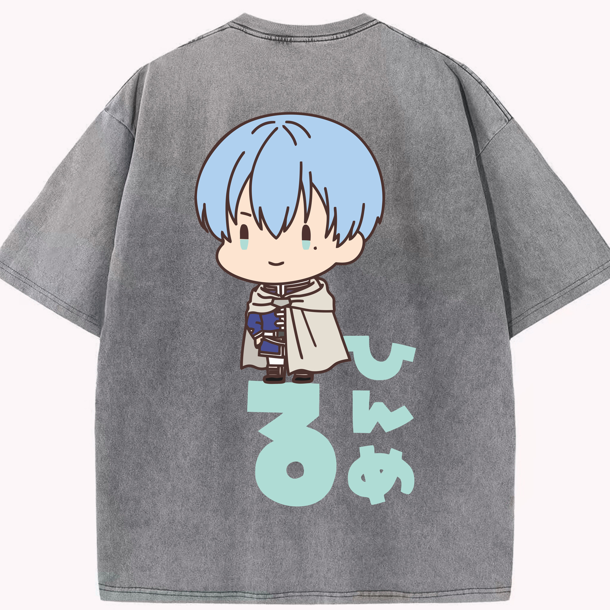 （画像用） 葬送のフリーレン Frieren 綿100% ヴィンテージ風 半袖Tシャツ（背面プリント）