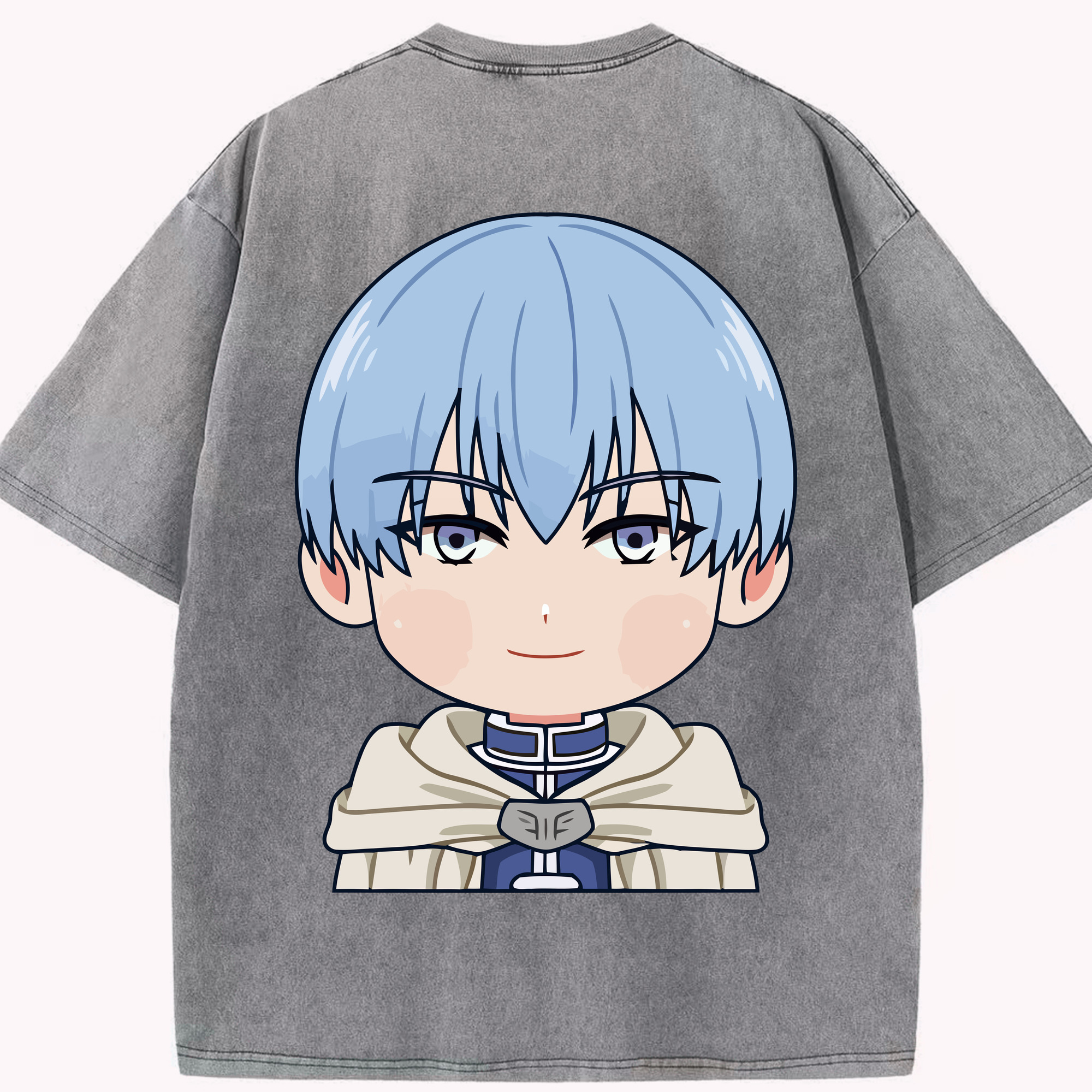 （画像用） 葬送のフリーレン Frieren 綿100% ヴィンテージ風 半袖Tシャツ（背面プリント）