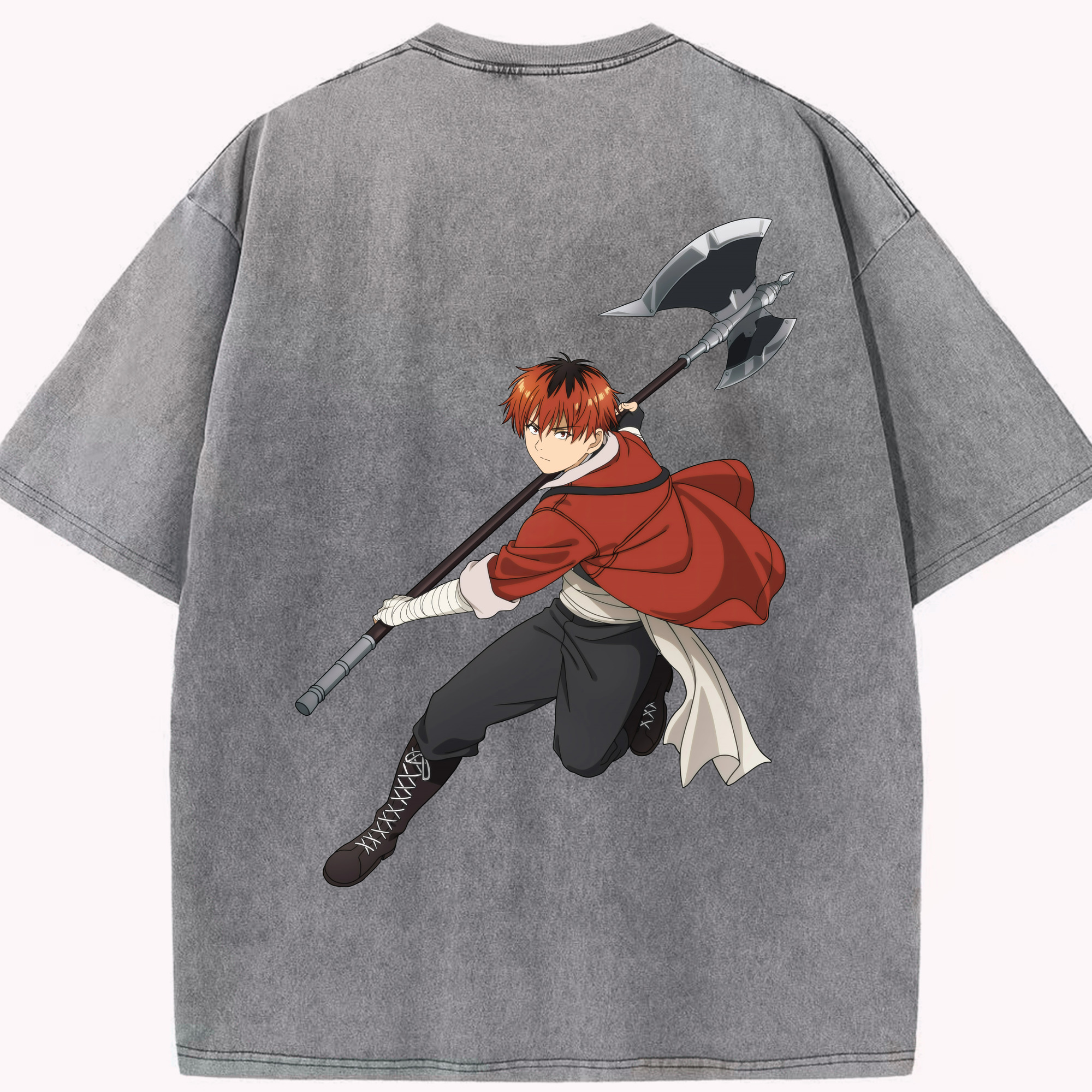 （画像用） 葬送のフリーレン Frieren 綿100% ヴィンテージ風 半袖Tシャツ（背面プリント）