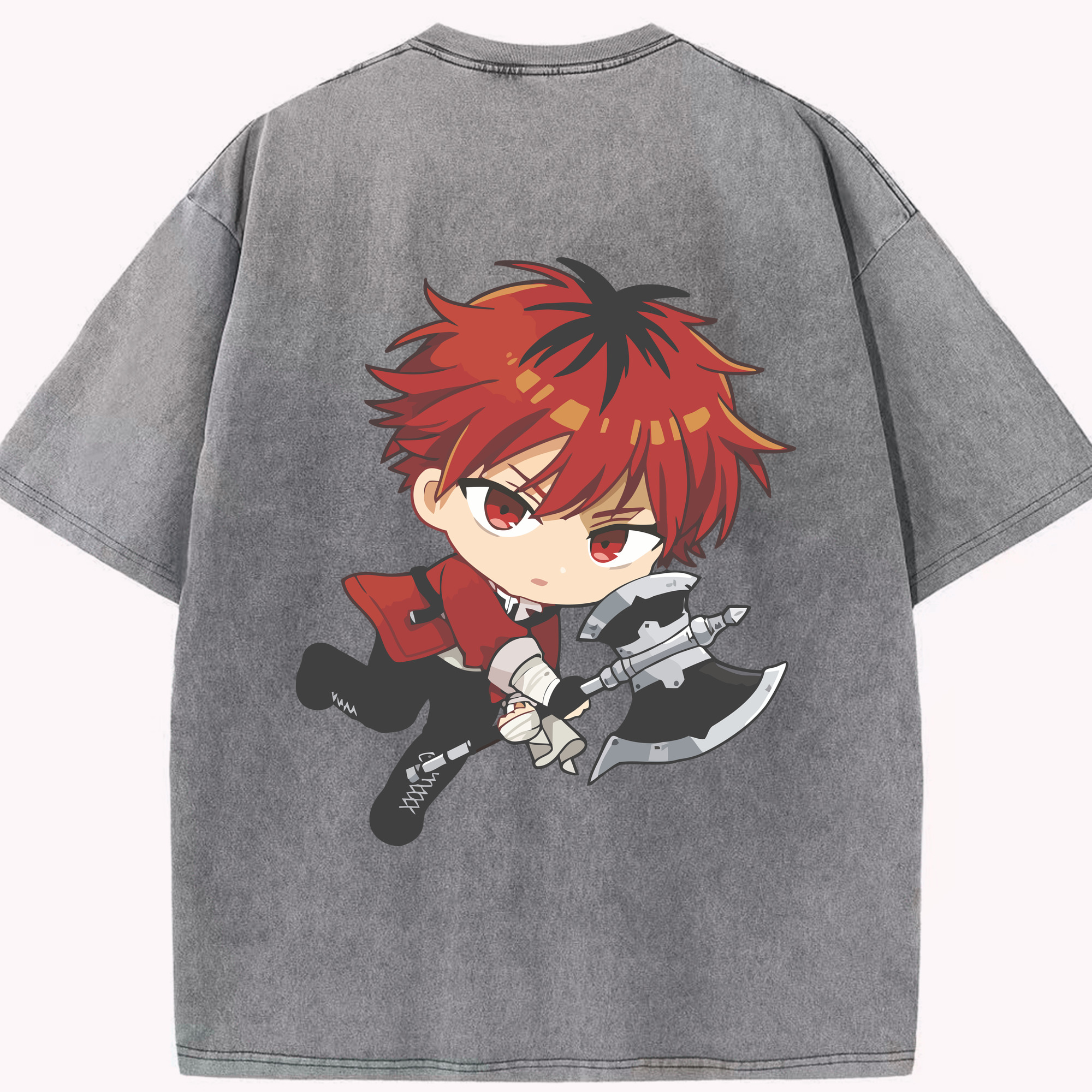 （画像用） 葬送のフリーレン Frieren 綿100% ヴィンテージ風 半袖Tシャツ（背面プリント）