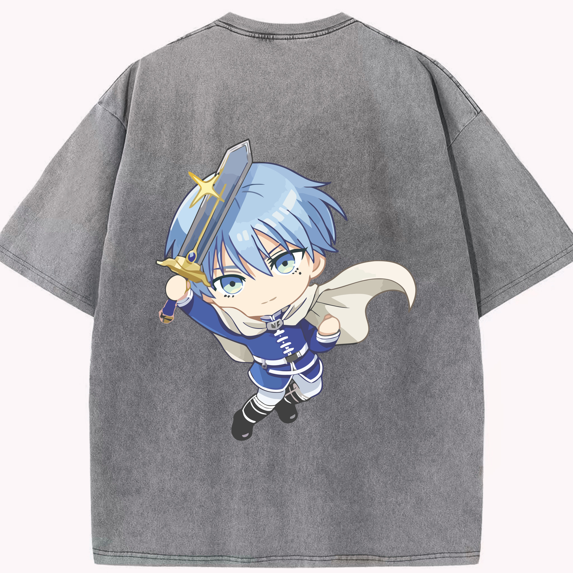 （画像用） 葬送のフリーレン Frieren 綿100% ヴィンテージ風 半袖Tシャツ（背面プリント）