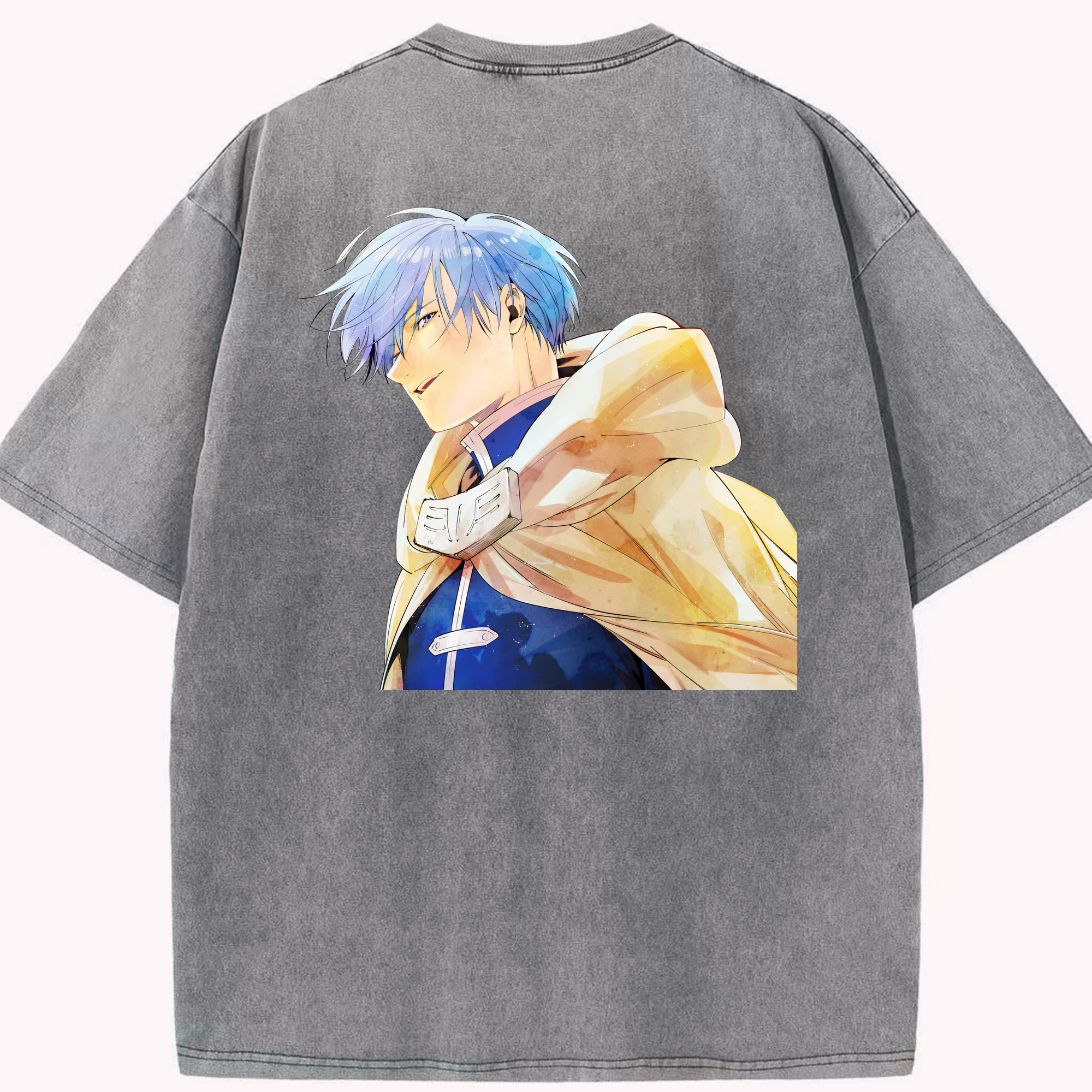 （画像用） 葬送のフリーレン Frieren 綿100% ヴィンテージ風 半袖Tシャツ（背面プリント）