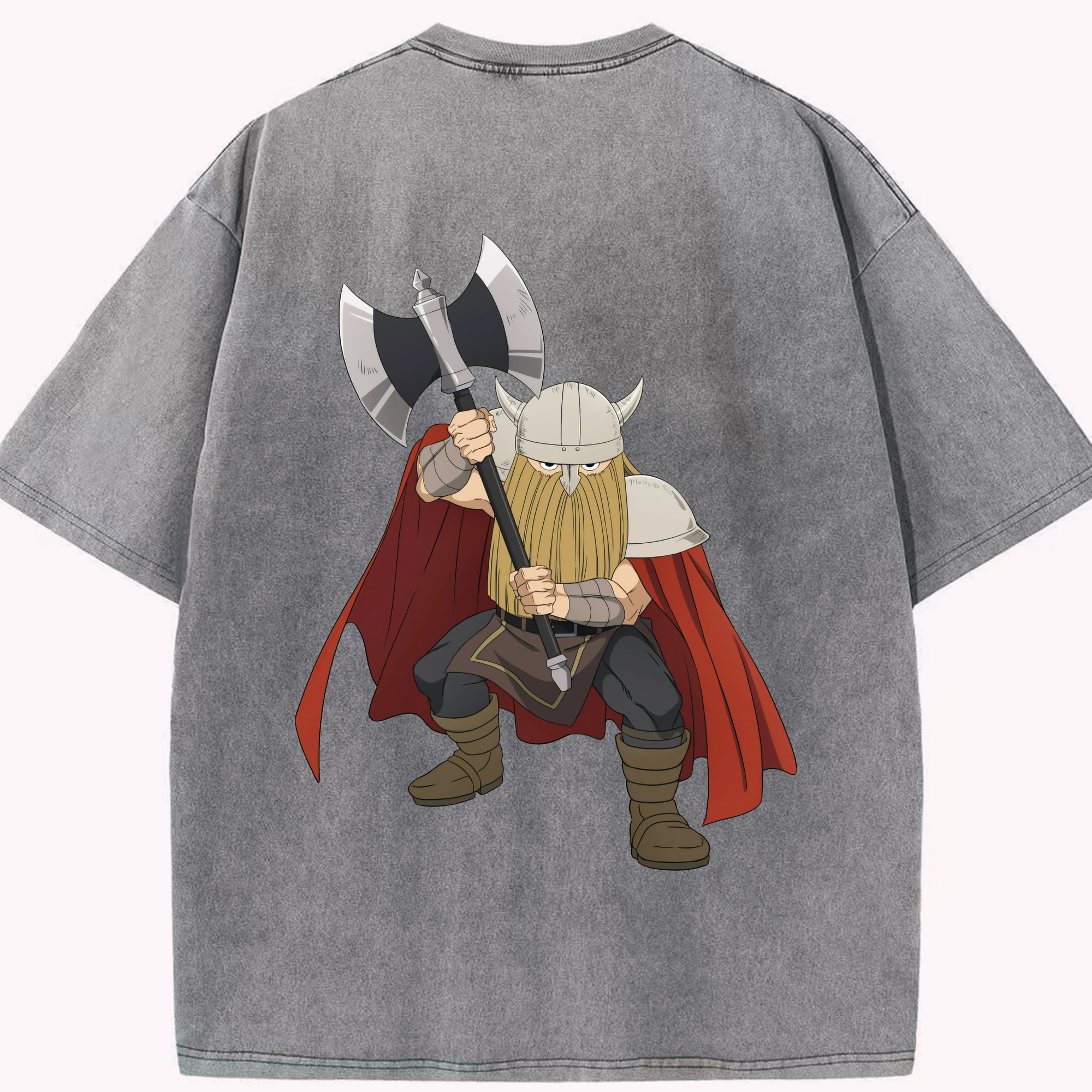 （画像用） 葬送のフリーレン Frieren 綿100% ヴィンテージ風 半袖Tシャツ（背面プリント）