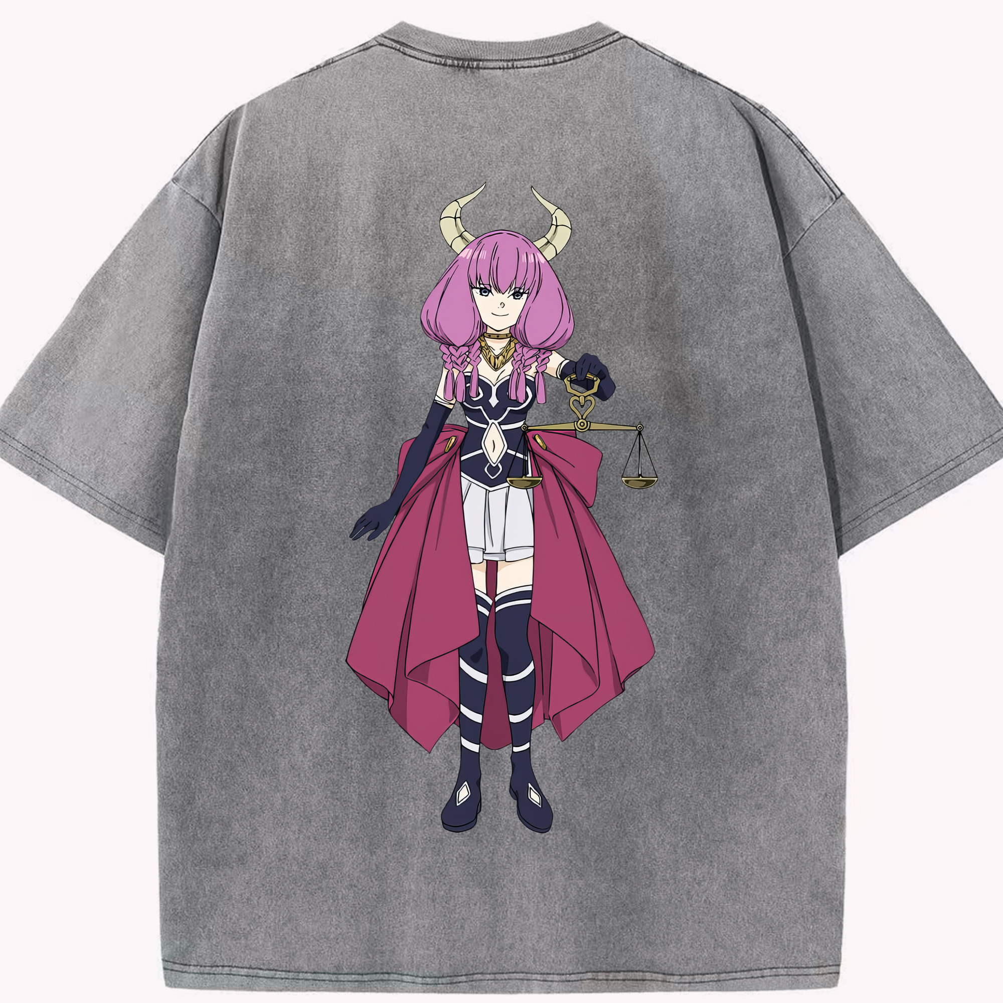 （画像用） 葬送のフリーレン Frieren 綿100% ヴィンテージ風 半袖Tシャツ（背面プリント）
